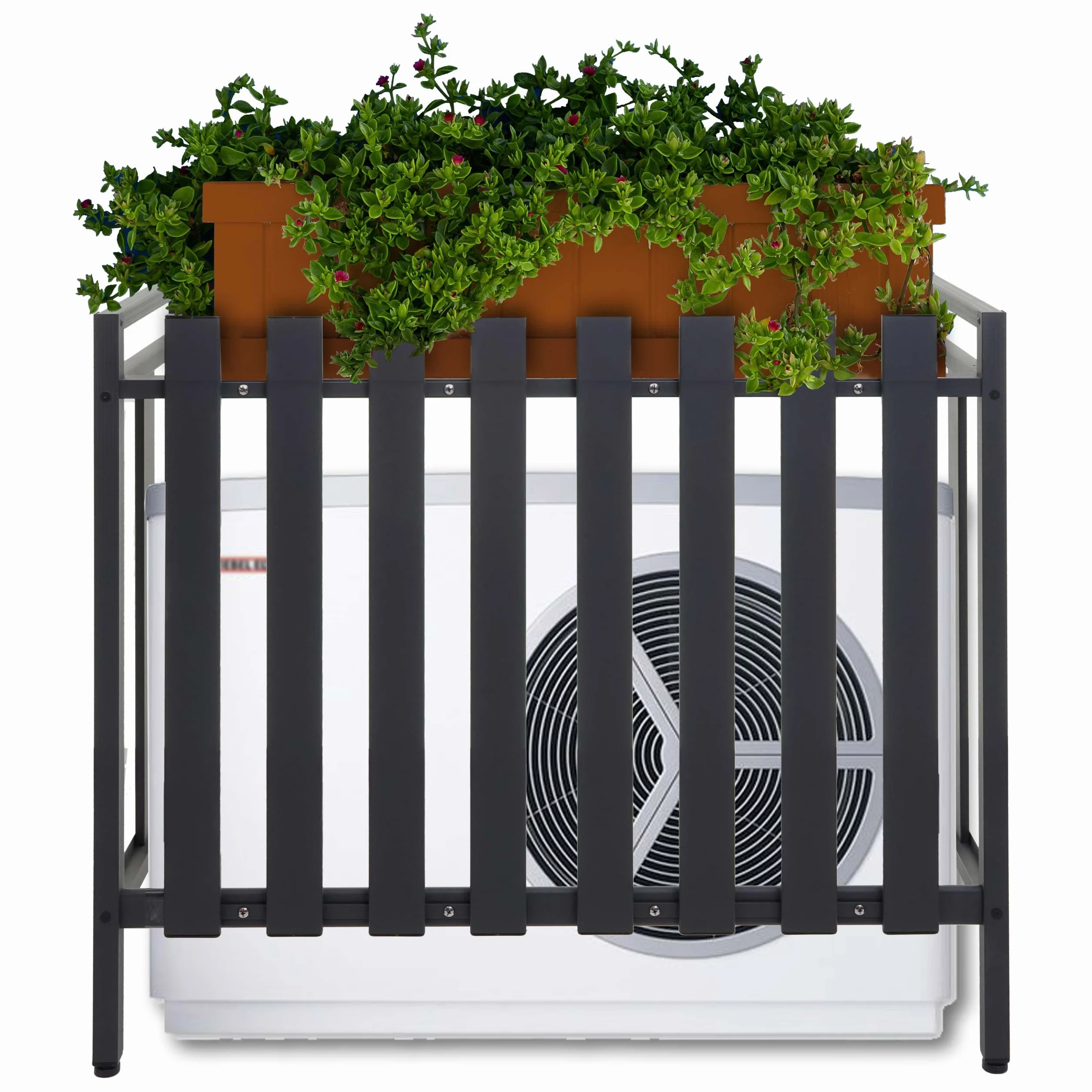 Mendler Osłona na klimatyzator HWC-K58 metal 80x90x39cm szary