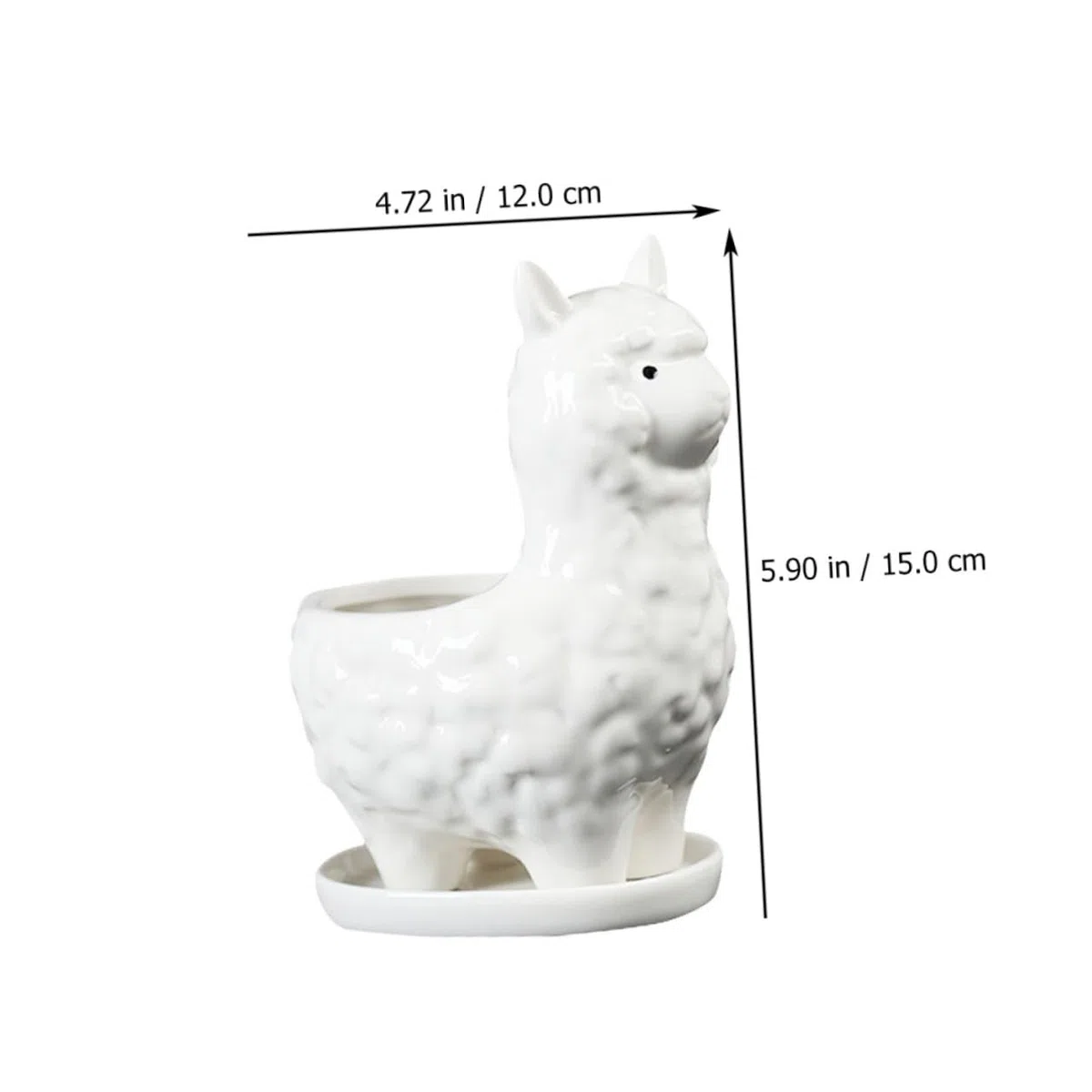 2kawałki Ceramiczny Kwiatowy Doniczek z Alpaka Uroczy Do Sukulentów Bonsai Dekoracja Biurka Idealny Do Domu i Ogrodu