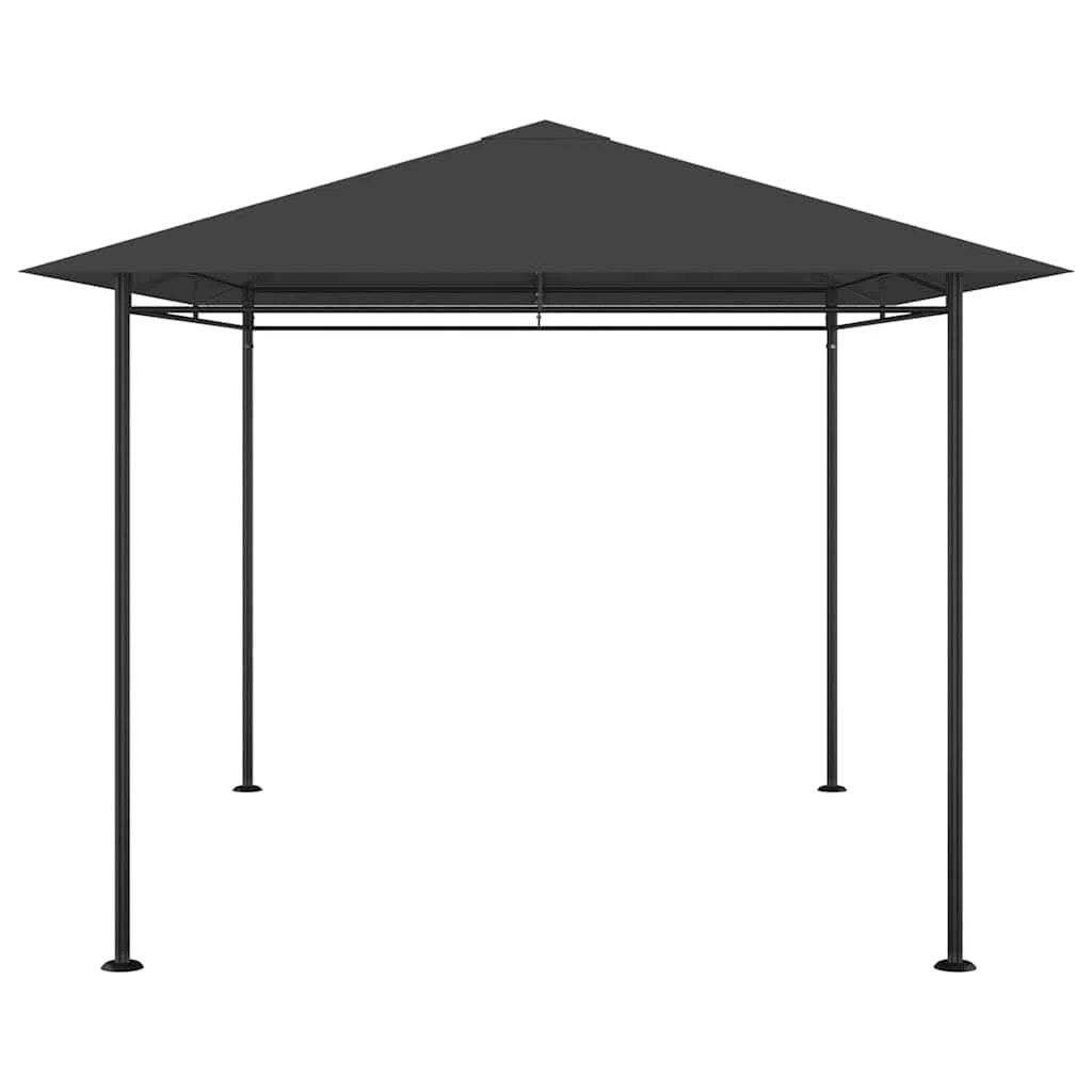 Pawilon ogrodowy, antracytowy, 384 x 281 x 270 cm, konstrukcja stalowa 180 g/m², pawilon składany na taras, balkon, kemping, imprezę, imprezę w ogrodzie, na imprezę i grillowanie