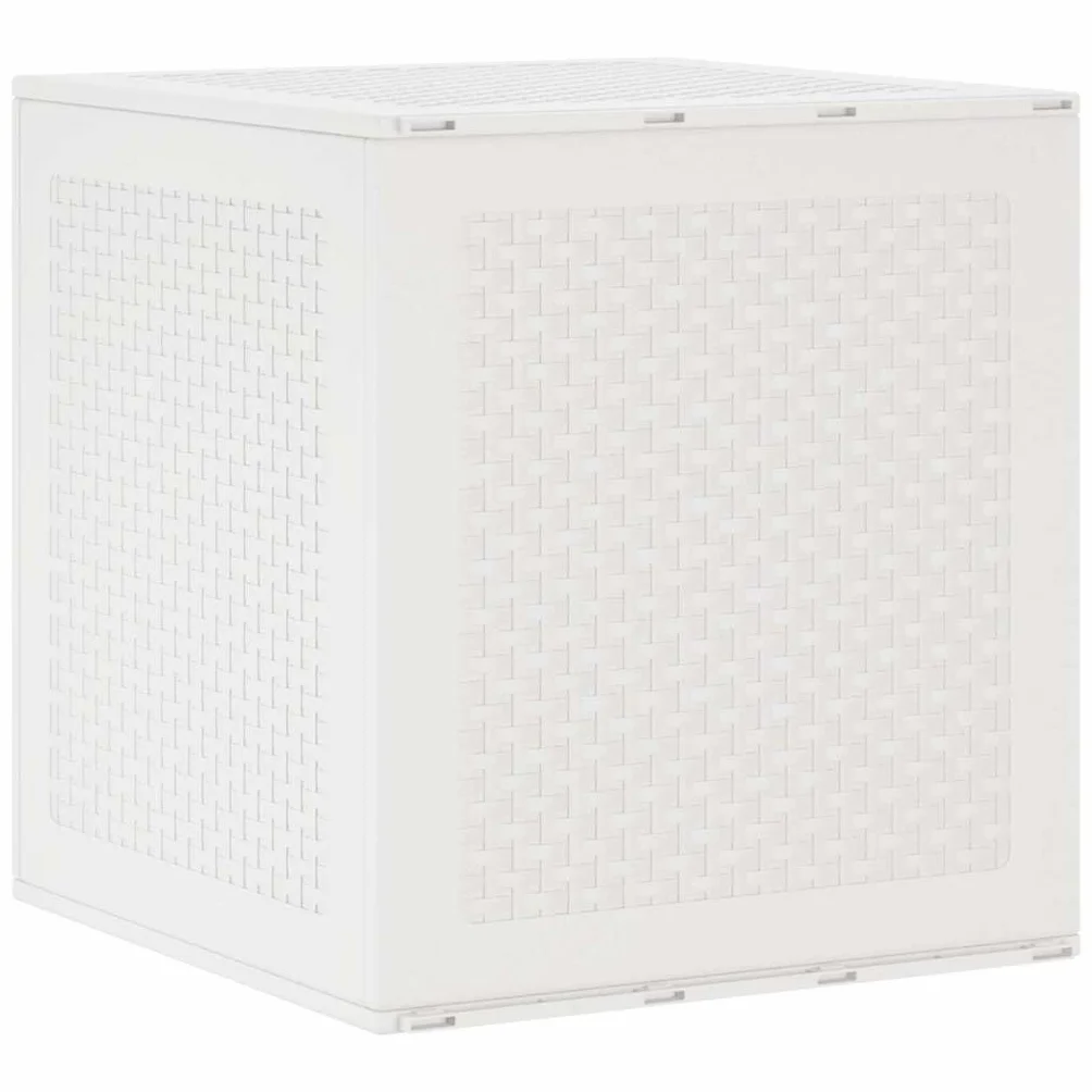 vidaXL Skrzynia do przechowywania Biały 55 x 53 x 57 cm polipropylen | Sporo przestrzeni na Twoje zewnętrzne rzeczy, Materiały odporne na UV i wodoodporne, Nowoczesny, płaski,