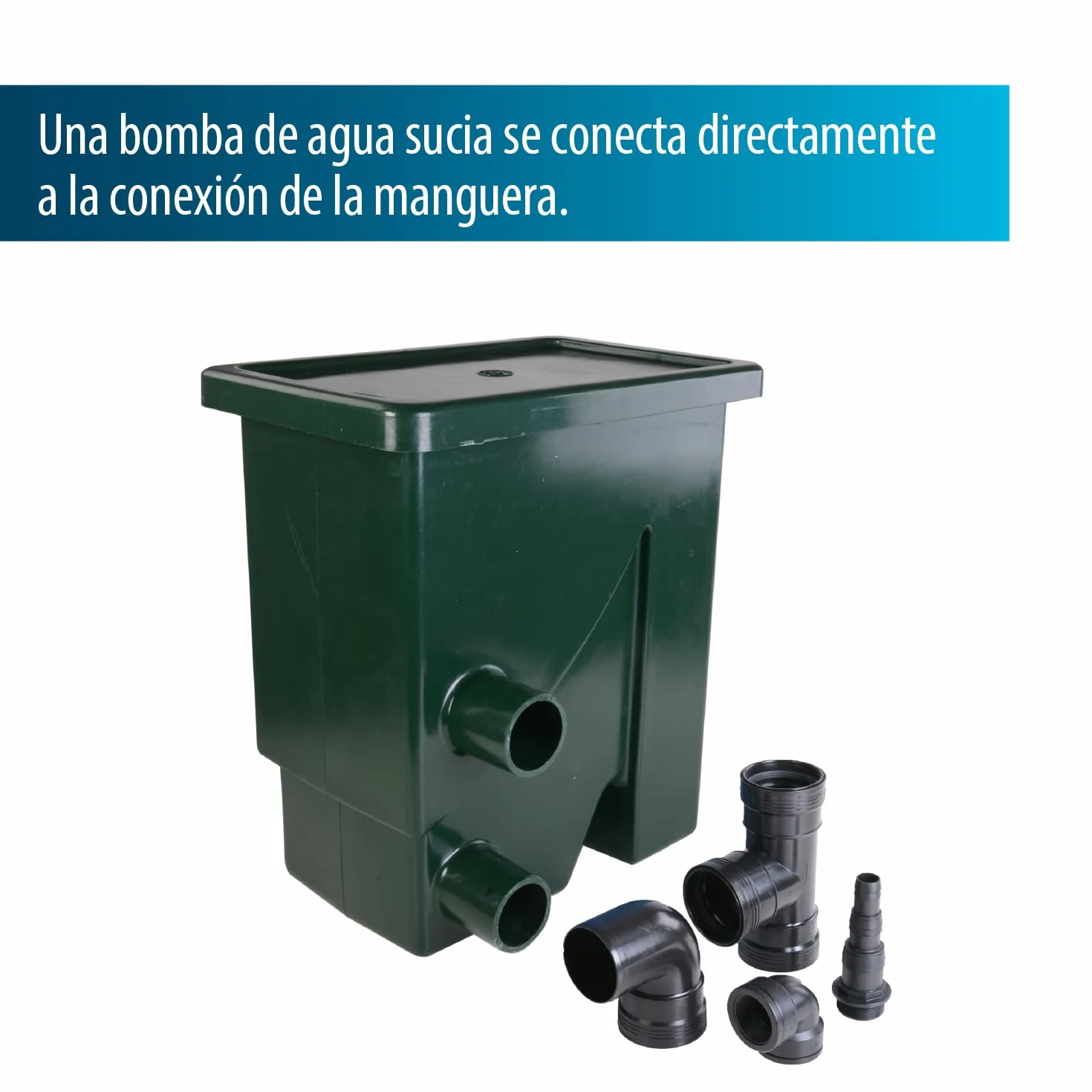 AquaForte CompactSieve, 49 x 32 x 55 cm, element uszczelniający 40 x 24 cm i przepust 300 mikronów, maks. wydajność 15 m³/h, wejście pompy 3 kurki 25/32/40 mm przyłącze węża, zabezpieczenie przed