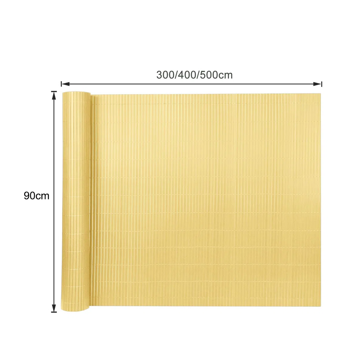 YRHome Mata maskująca z PCW, 90 x 900 cm, stabilna, ogrodzenie balkonowe, ochrona przed wzrokiem, z opaskami kablowymi, ochrona przed wiatrem, odporna na działanie warunków atmosferycznych, na balkon, do ogrodu, na taras, bambusowa