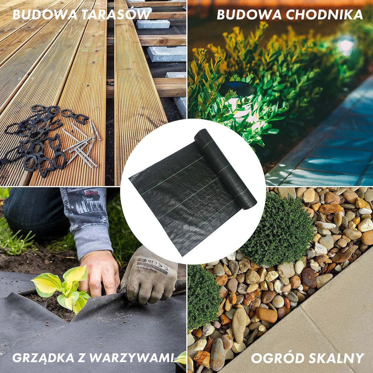 1500 m² Garlivo 130 g/m² włóknina na chwasty przepuszczająca wodę w różnych rozmiarach, odporna na rozdarcia włóknina ogrodowa z bardzo wysoką ochroną UV - folia na chwasty łatwa do układania - 50 m x 30 rolki