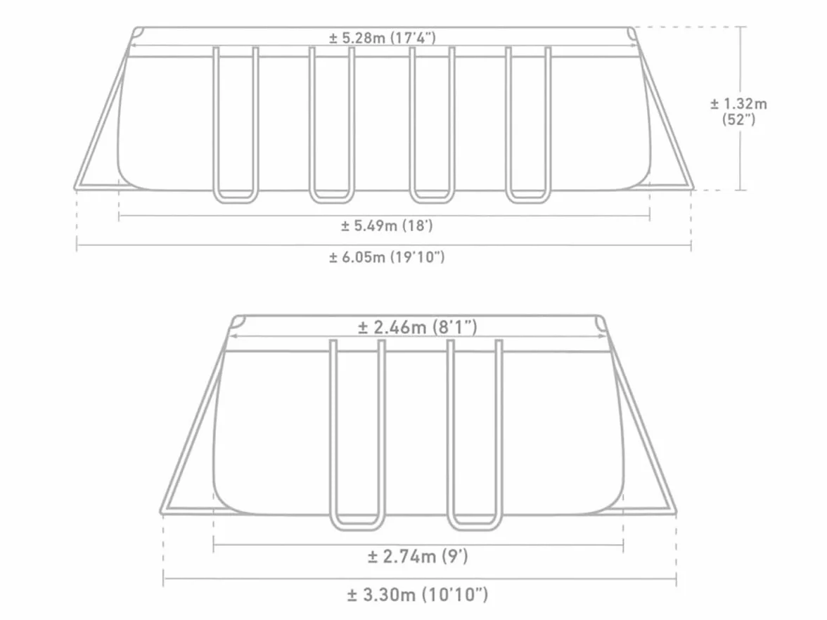 Intex Basen Ogrodowy, Szary, 45x24x132 cm