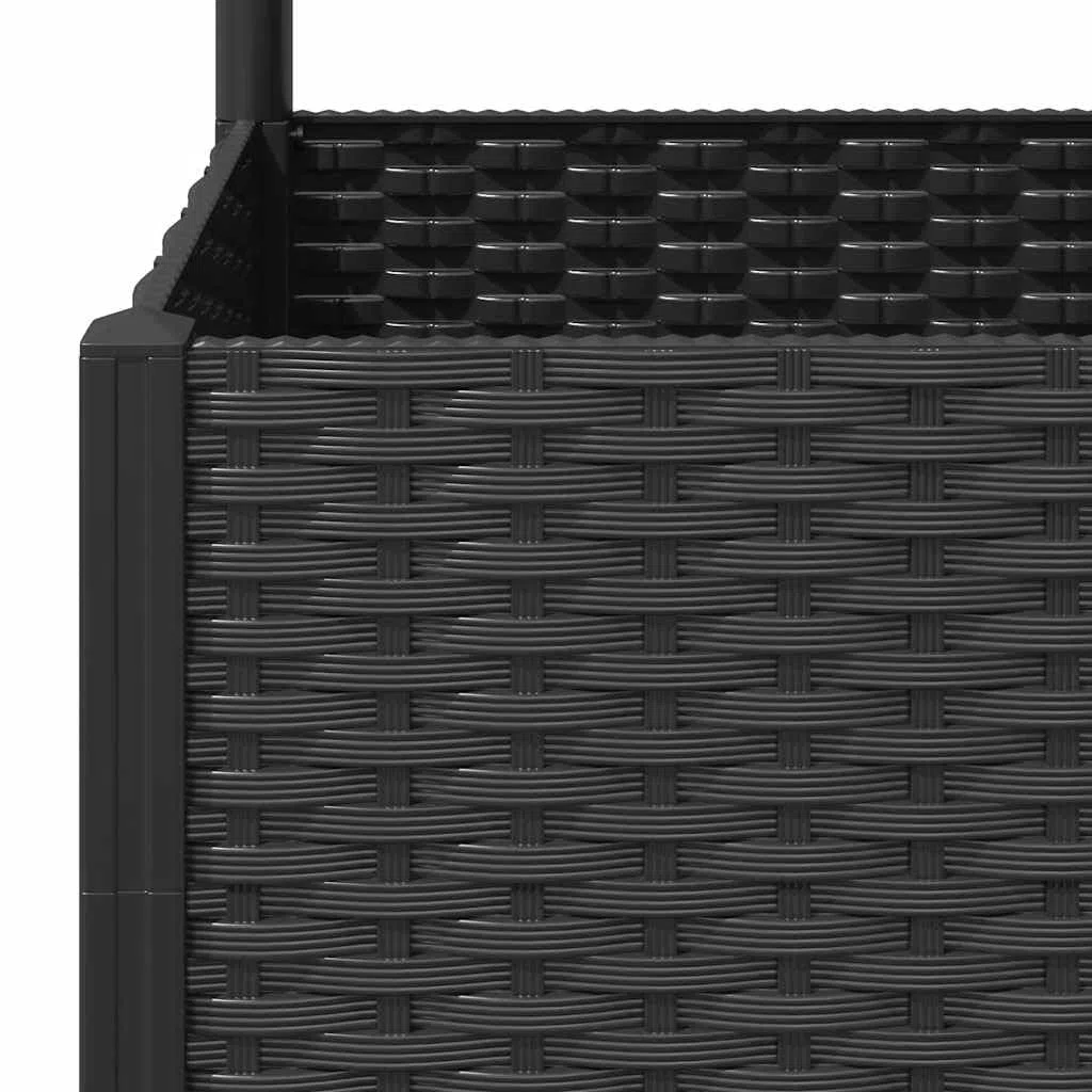 Duży pojemnik na rośliny z kratką 80 x 80 x 136 cm polipropylenowy ogrodowy balcony Outdoor Flower Pot with Support for Herbs Sukulents and Orchids