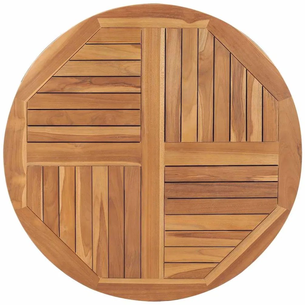 vidaXL Blat stołu, lite drewno tekowe, okrągły, 2,5 cm, 90 cm