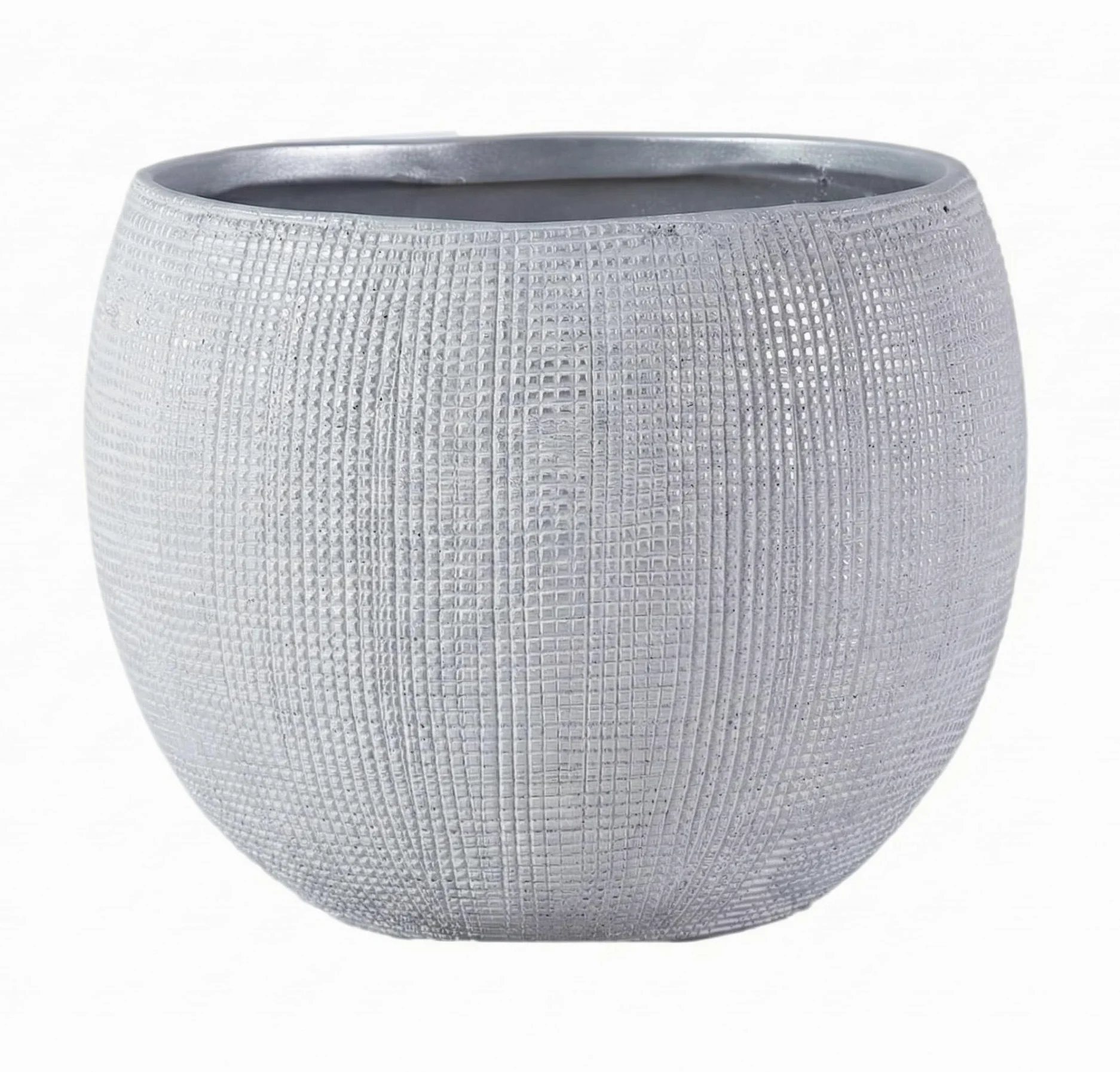 Olly & Rose Barcelona ceramiczne doniczki na rośliny, jasnoszare, 25 cm, duże doniczki na rośliny do użytku na zewnątrz i wewnątrz, szare doniczki