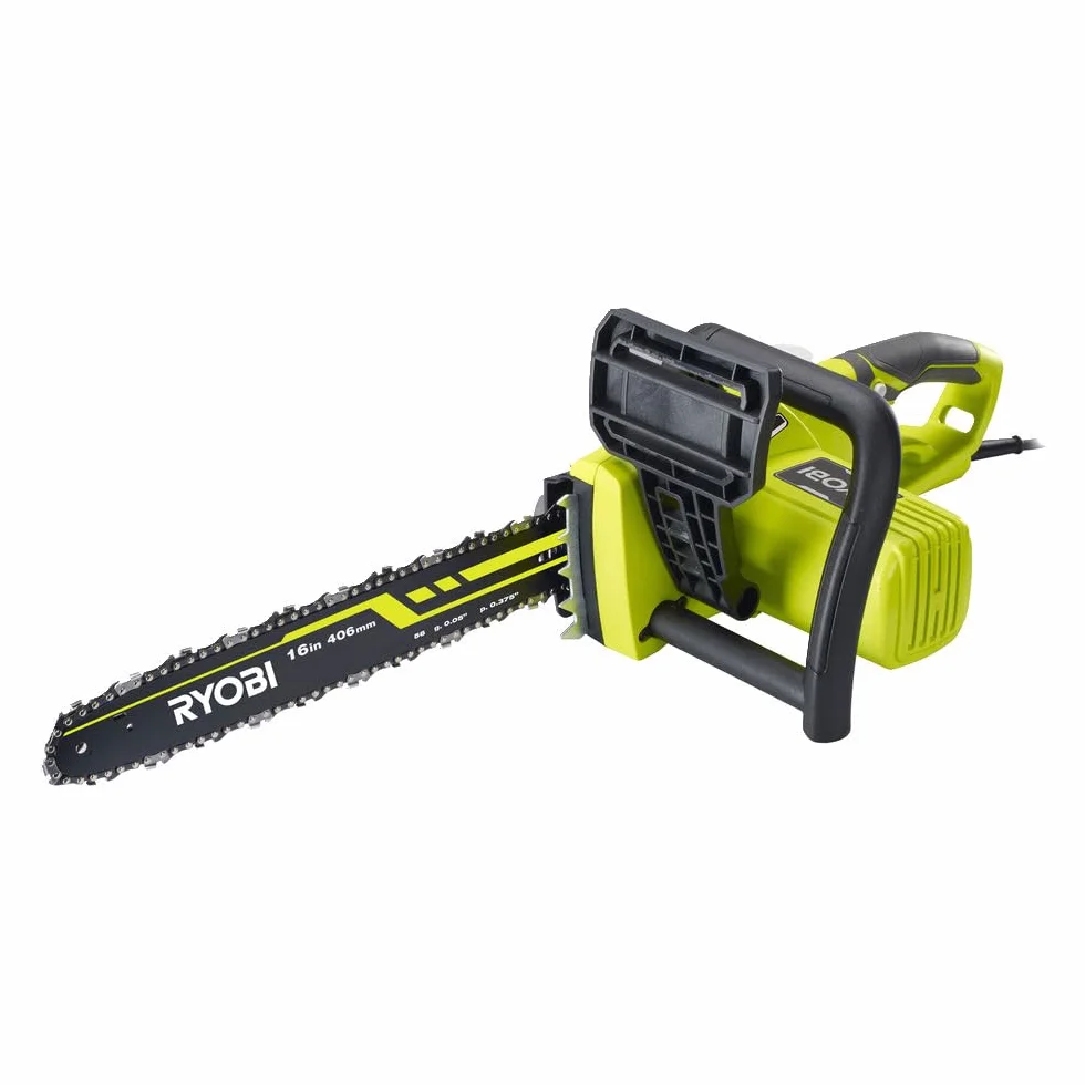 Ryobi Elektryczna piła łańcuchowa (2300 W, długość miecza 40 cm, hamulec łańcuchowy, beznarzędziowy napinacz łańcucha, w zestawie osłona noża + olej łańcuchowy) RCS2340B