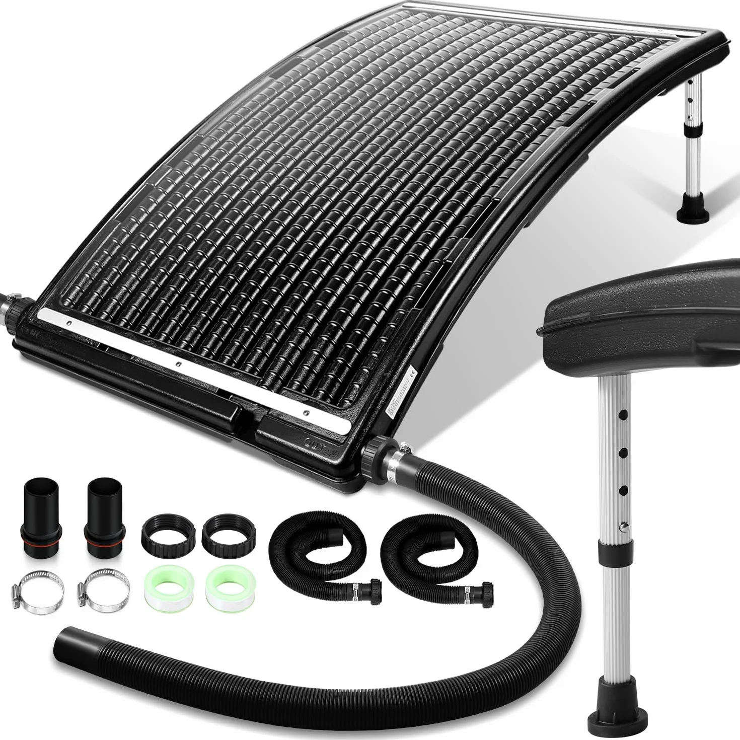 2 x kolektor słoneczny, ogrzewanie basenowe, 110 x 69 x 14 cm, ogrzewanie basenowe, instalacja solarna do ciepłej wody, prysznic ogrodowy, basen