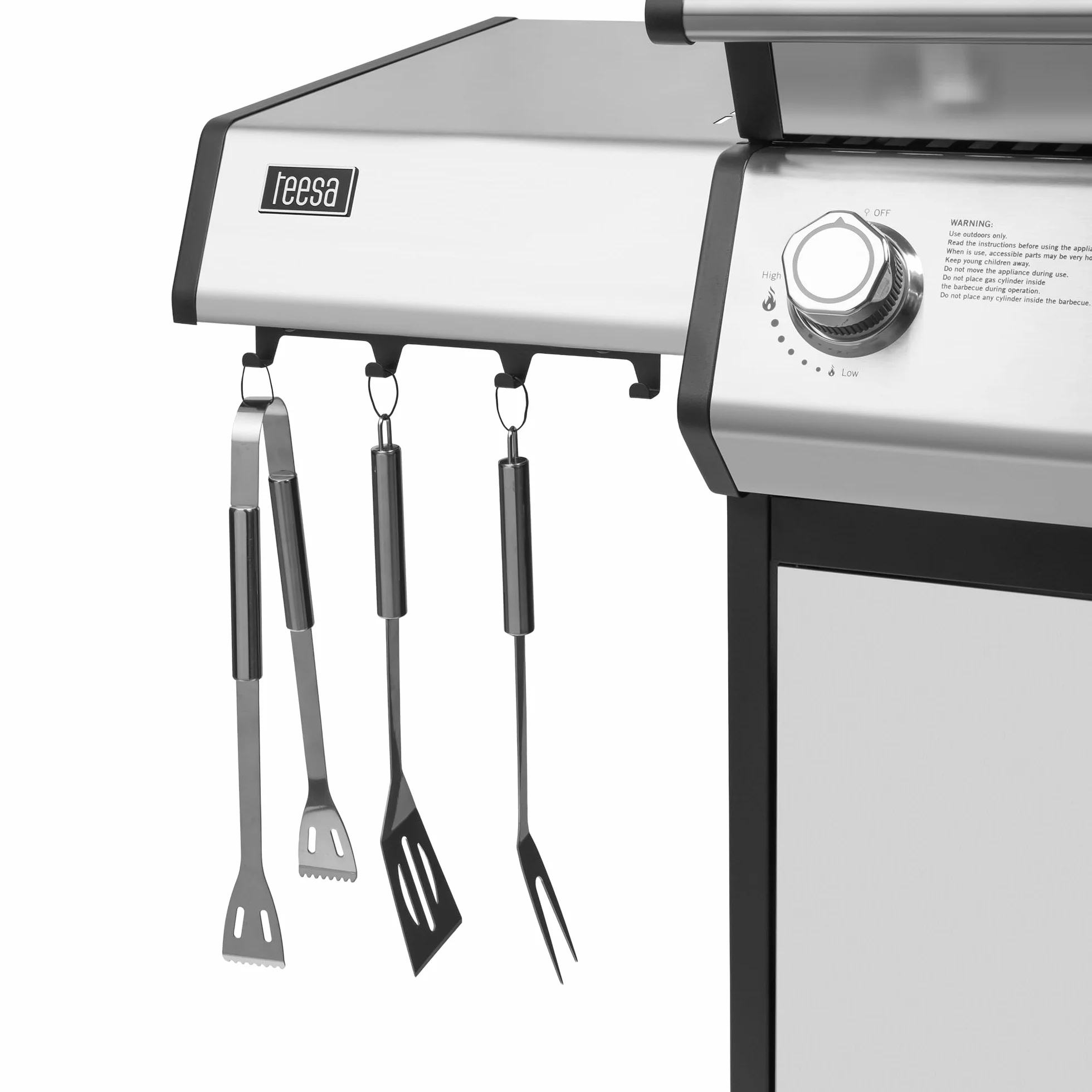 Teesa Grill Gazowy Ogrodowy BBQ MASTER 5 Palników 17kW Termometr