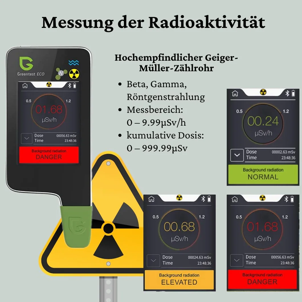 Greentest Eco 6 licznik Geigera tester azotanów mięsa ryb TDS miernik promieniowania dozymetr