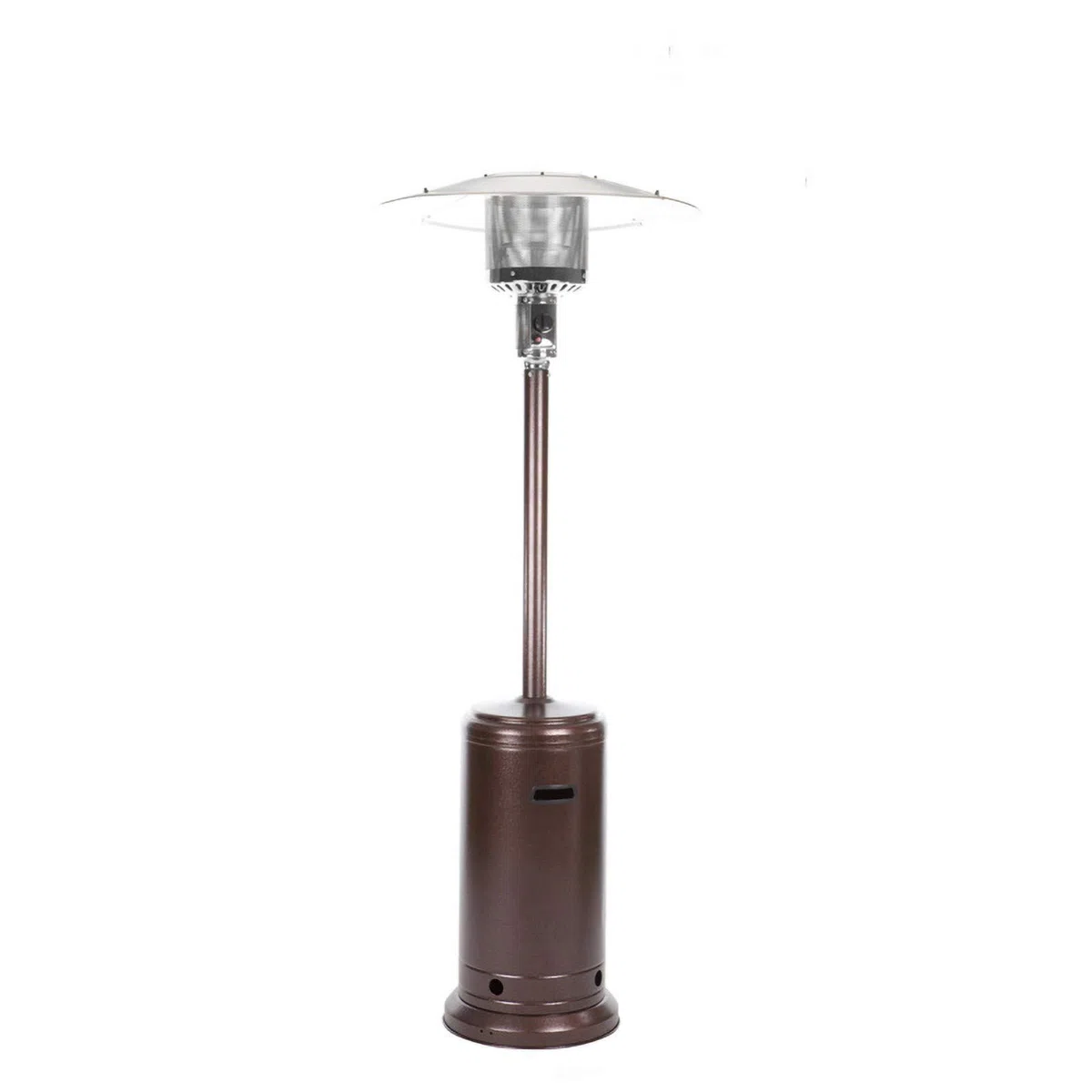 Ogrzewacz tarasowy ze stali nierdzewnej stojąca lampa grzewcza z płynnym propanem, zewnętrzna lampa grzewcza z kółkami, moc 17000-46000 BTU, przenośna konstrukcja do użytku na zewnątrz