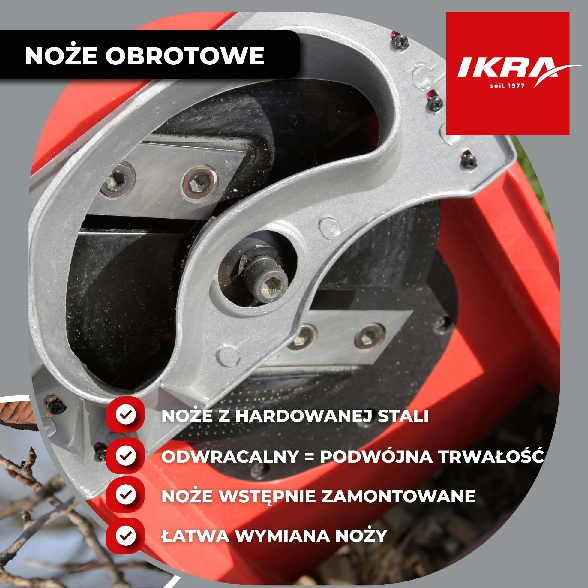 IKRA rozdrabniacz ogrodowy IMH 2500 2500W z torbą 45l