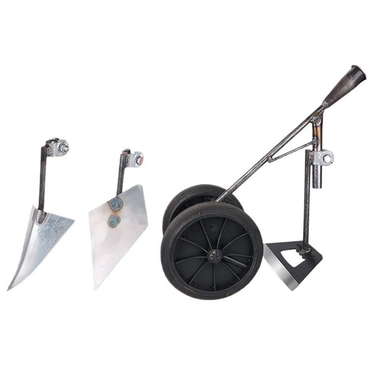 Narzędzia czyszczące do pielenia i poluzowywania, pług z podwójnym kołem, motyka ze stali manganowej trzy w jednym, do kopania, pielenia, sadzenia i ogrodnictwa