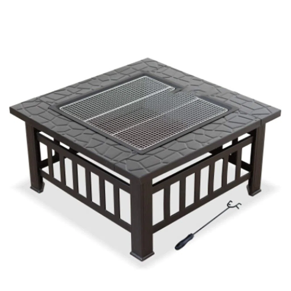 Ogród palenisko 81 cm palenisko na zewnątrz duża stalowa dekoracja wypalana drewnem ogniska miska grill palenisko na podwórko ogród kemping ognisko patio miska ogniska do grilla (kolor: B)