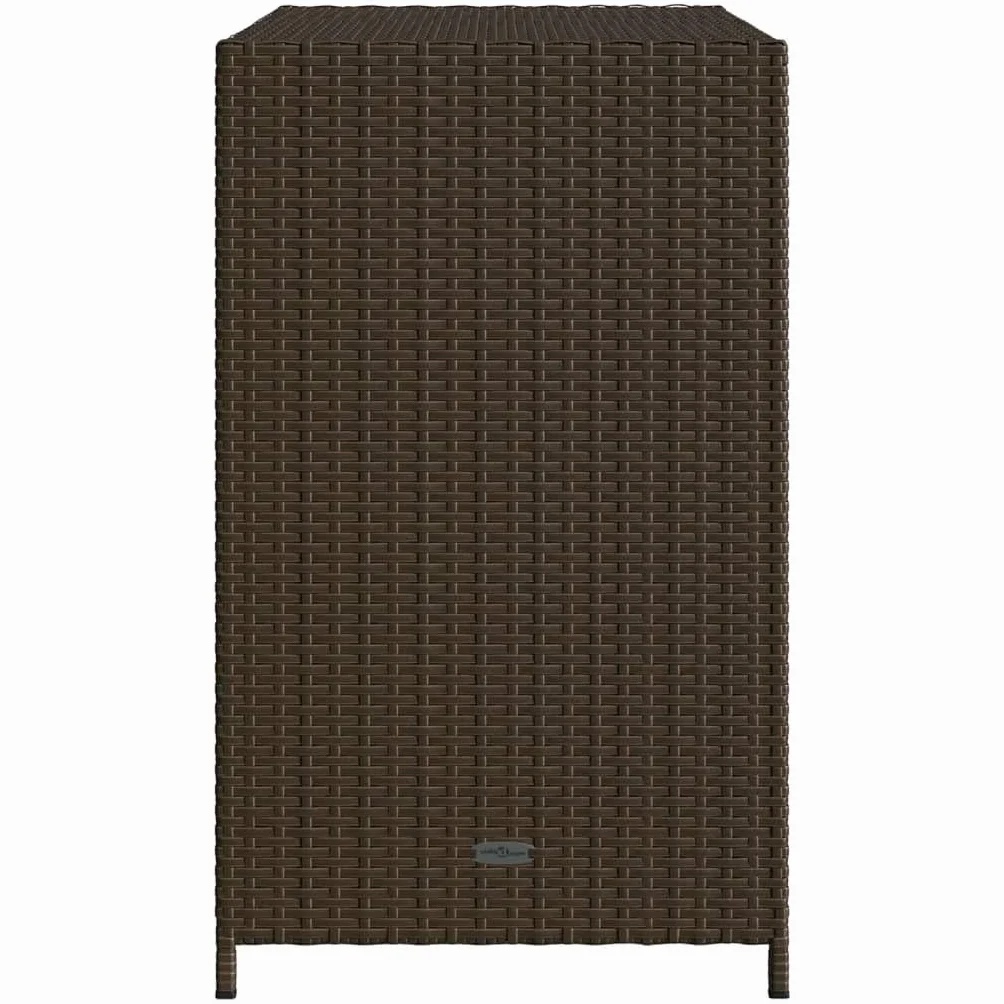 LAPOOH Szafka ogrodowa rattanowa PE brązowa 83x45x76 cm, Szafa zewnętrzna Miotła, Szafka zewnętrzna Przechowywanie, Szafka zewnętrzna Ogród, Meble ogrodowe - 365544