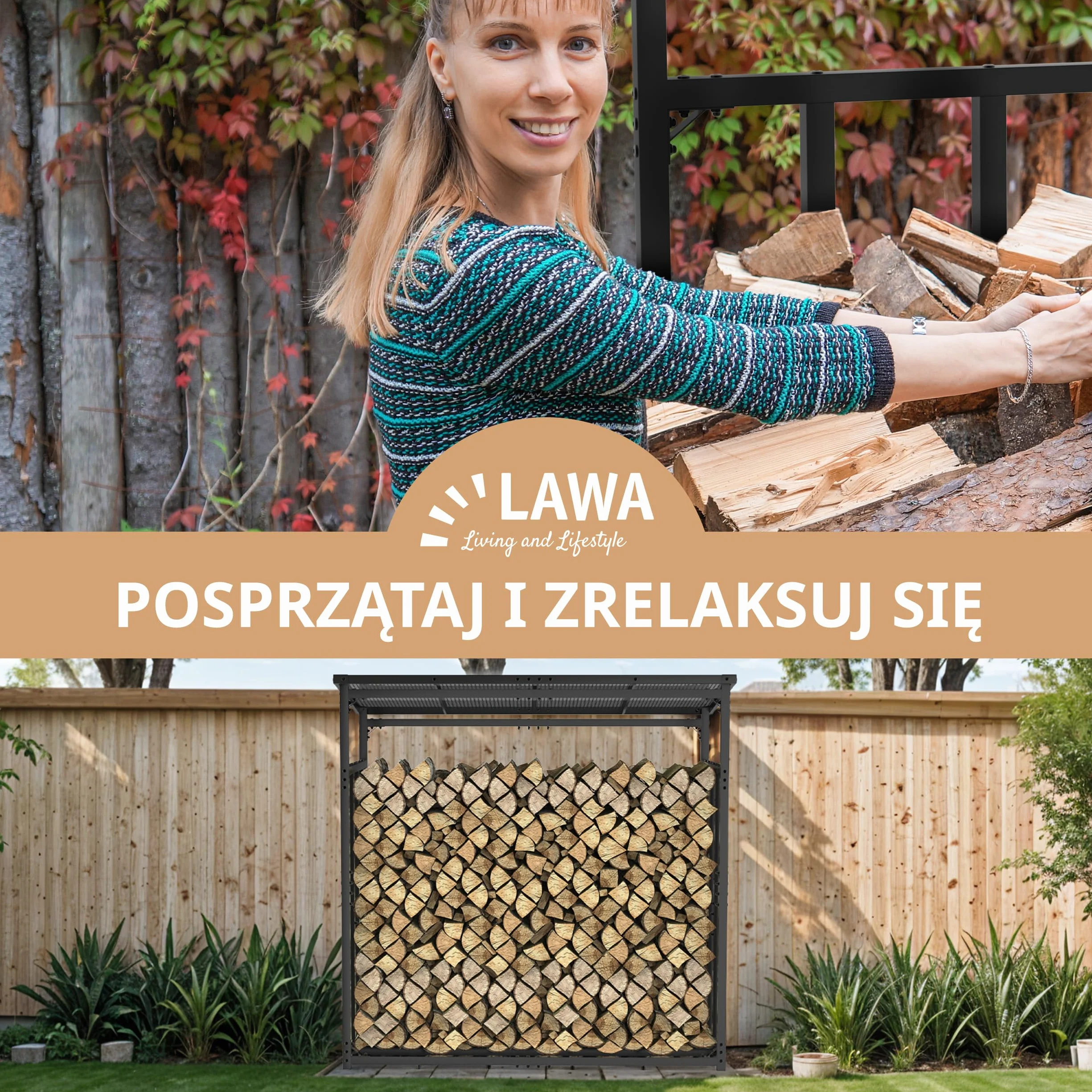 Metalowy regał na drewno opałowe, wymiary zewnętrzne 185 x 105 x 185 cm, ocynkowany 4 x 4 cm, przekrój 3,5 t, z dachem, stabilny drewniany stojak na drewno opałowe, regał