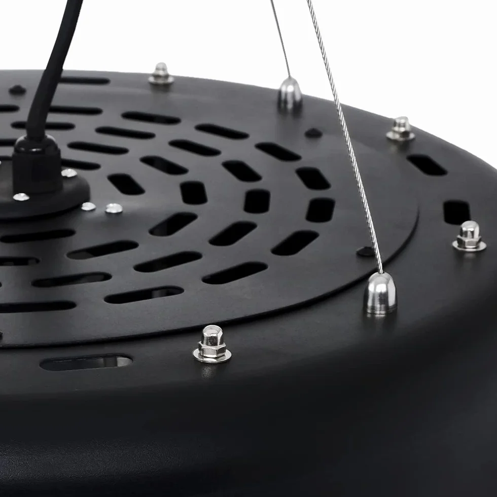 TROTEC Promiennik podczerwieni IR 1550 SC – moc grzewcza 600 W / 900 W / 1500 W – promiennik sufitowy do patio, inkl. Fernbedienung, oświetlenie LED