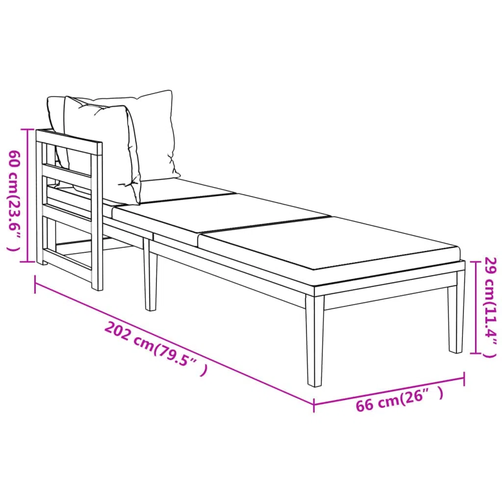 Leżaki 2 szt. z litego drewna akacjowego z ciemnoszarymi poduszkami, zestaw mebli ogrodowych na balkon, taras i na zewnątrz, zestaw wypoczynkowy z tapicerką, odporne na warunki