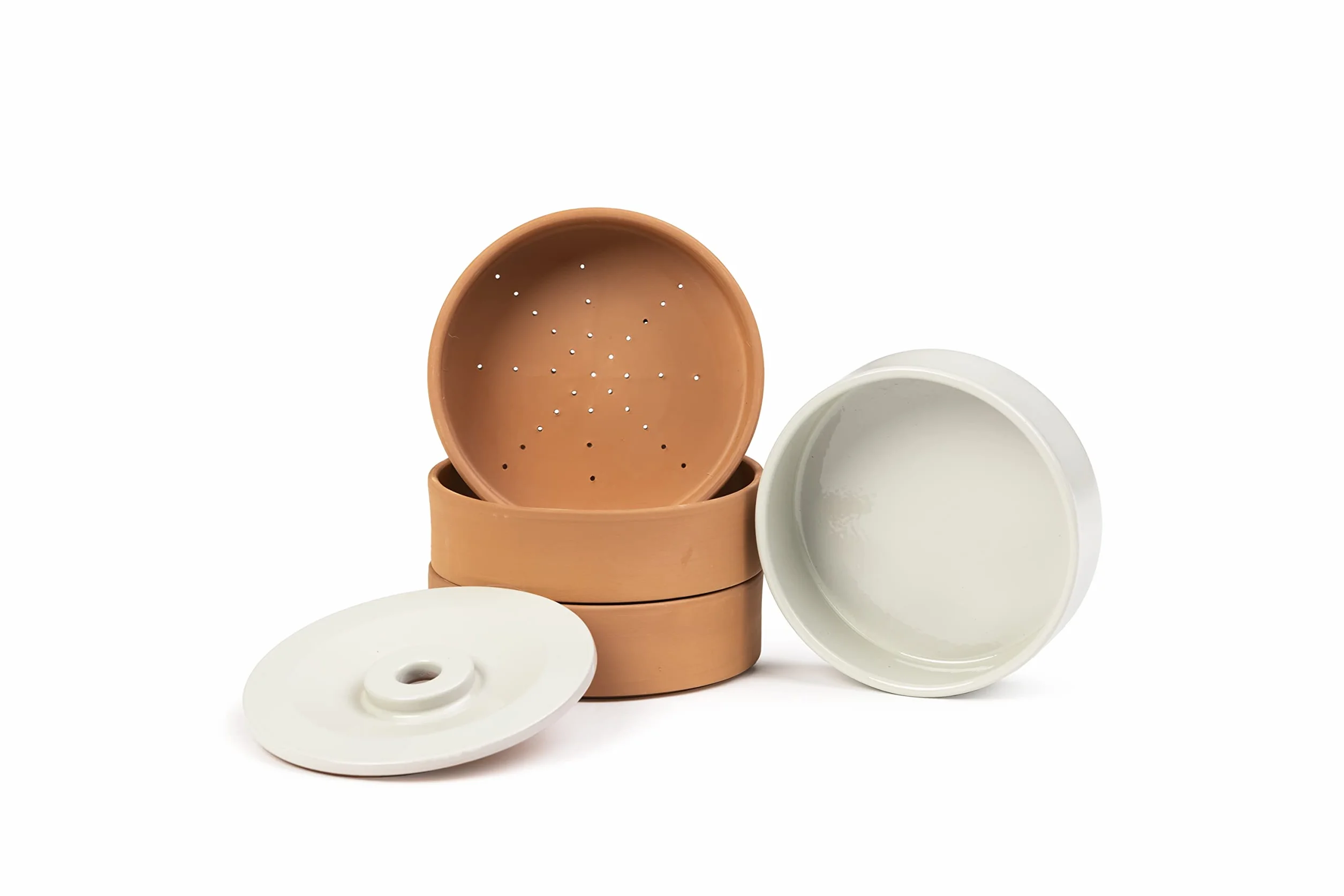 Artcook 3 w 1 naturalny kolor ceramiczny kiełkowy | uprawa nasion i kiełków w domu | naturalna terakota, łatwa do mycia, nadaje się do mycia w zmywarce