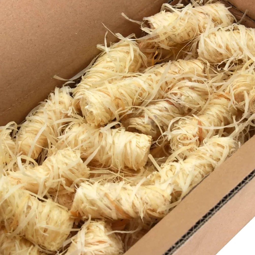 Podpałka 15 kg wełna drzewna, wosk parafinowy, naturalny dodatek do grilla, kominka, ogniska, paleniska, na kemping, BBQ, do ogrodu, solidne opakowanie
