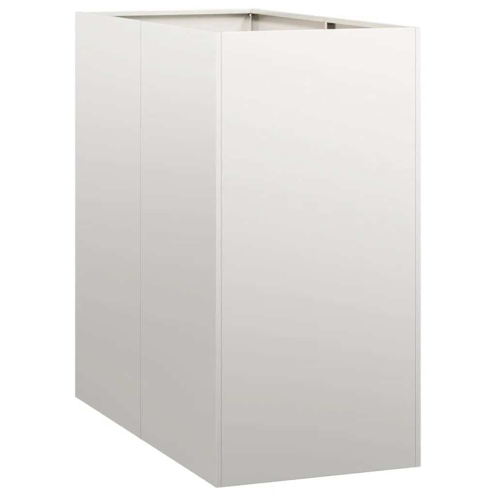 Hothingwell Ogrodnik ze stali nierdzewnej 40 x 80 x 80 cm | Otwarte dno do drenażu, wzmocnienia wsporników wewnętrznych, do użytku zewnętrznego, ogrodu, balkonu