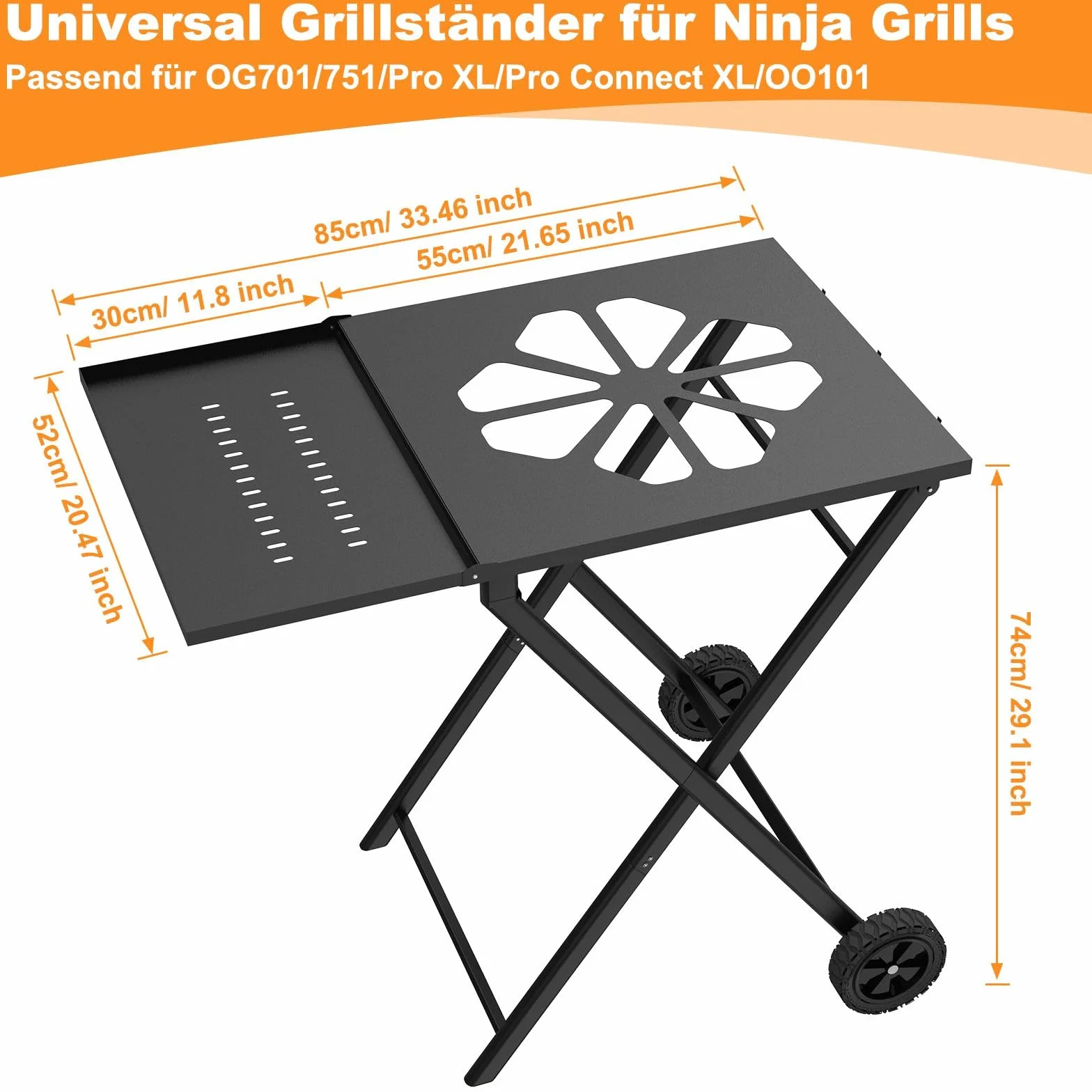 Stojak do grilla Ninja OG701 OG850 OG951 składany wózek grillowy z hakiem