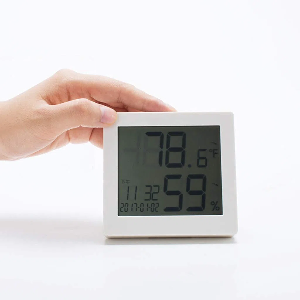 Elektroniczny miernik temperatury i wilgotności wewnątrz wielofunkcyjny precyzyjny cichy termometr dom biuro pokój dziecięcy