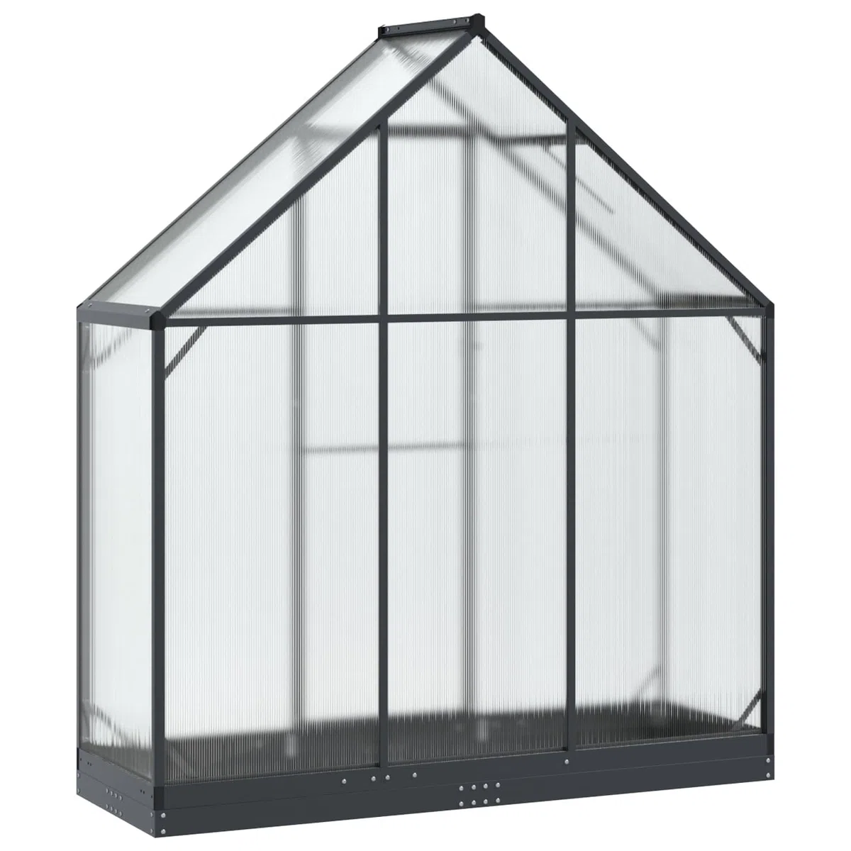 Szklarnia ogrodowa, antracytowa, z aluminium i ocynkowanej stali, 183,5 x 63,5 x 207 cm, z drzwiami i zamkiem, odporna na warunki atmosferyczne, elastyczna szklarnia na pomidory, na balkon
