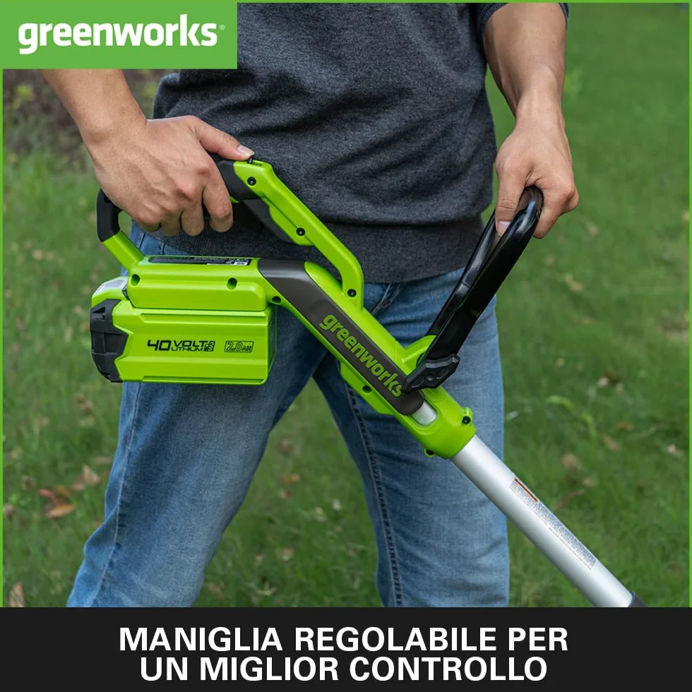 GW 40V 33cm String Trimmer with 2Ah Battery and Charger