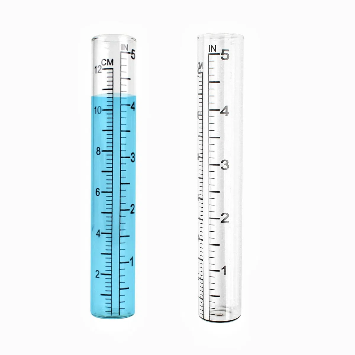 Betan 2 szt. 12,5 cm pojemność miernik deszczu szklana rurka zamienna do podwórka ogrodu na zewnątrz domu