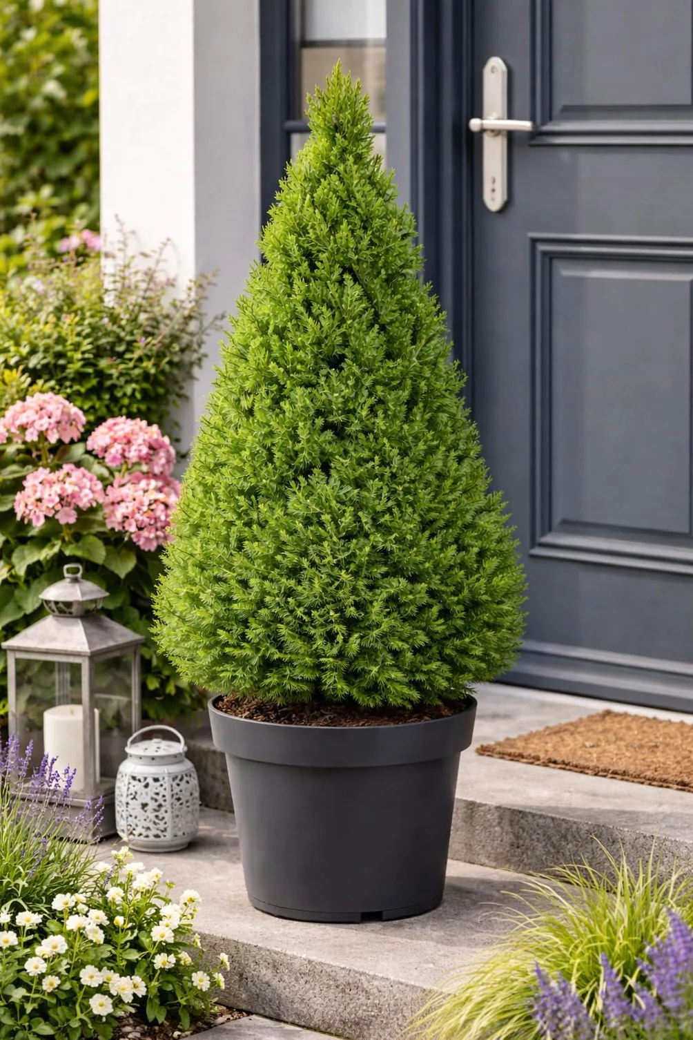 Picea glauca "Conica" świerk biały 90-100 cm – kompaktowa, odporna na mróz karłowata świerczyna idealna jako roślina doniczkowa, osłona przed wiatrem lub dekoracyjne drzewo solitairne do ogrodu