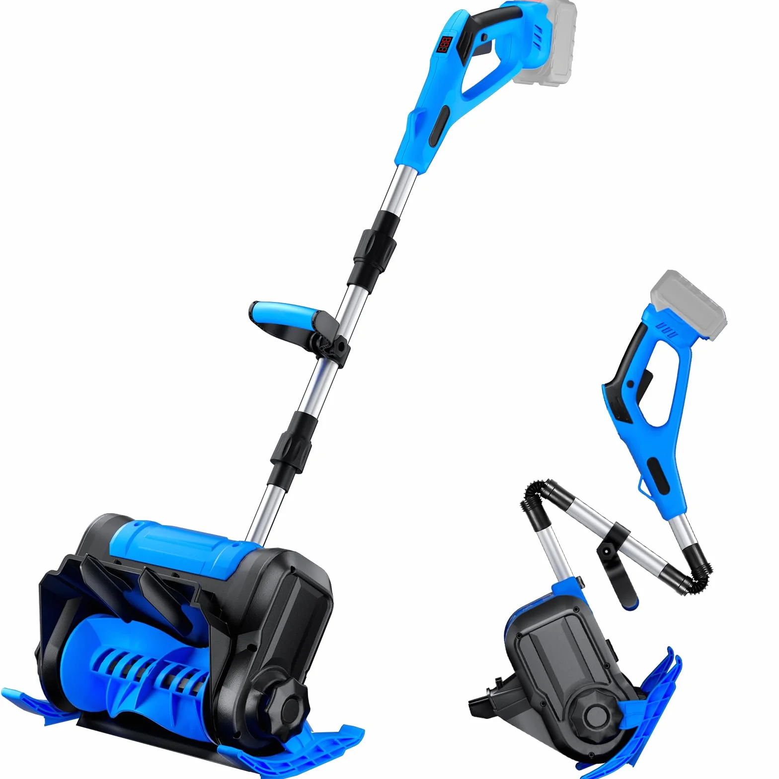 Odśnieżarka akumulatorowa 21 V 1000 W bezprzewodowa szerokość robocza 30 cm odległość wyrzutu 8,5 m głębokość odśnieżania 17 cm