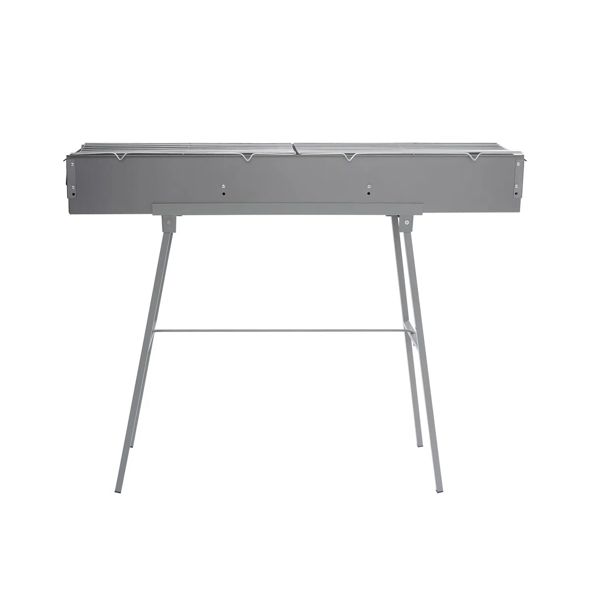 Przenośny grill na węgiel drzewny, składany grill kempingowy, przenośny, składany, 100 x 18 cm, na kemping, piknik, do ogrodu i na plażę, do użytku dla 5-10 osób