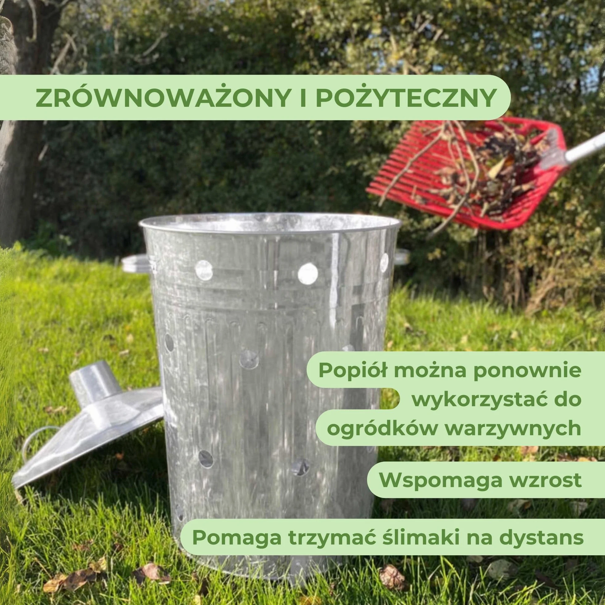Rori Palenisko XL na odpady ogrodowe z pokrywką, okrągły (110 l)