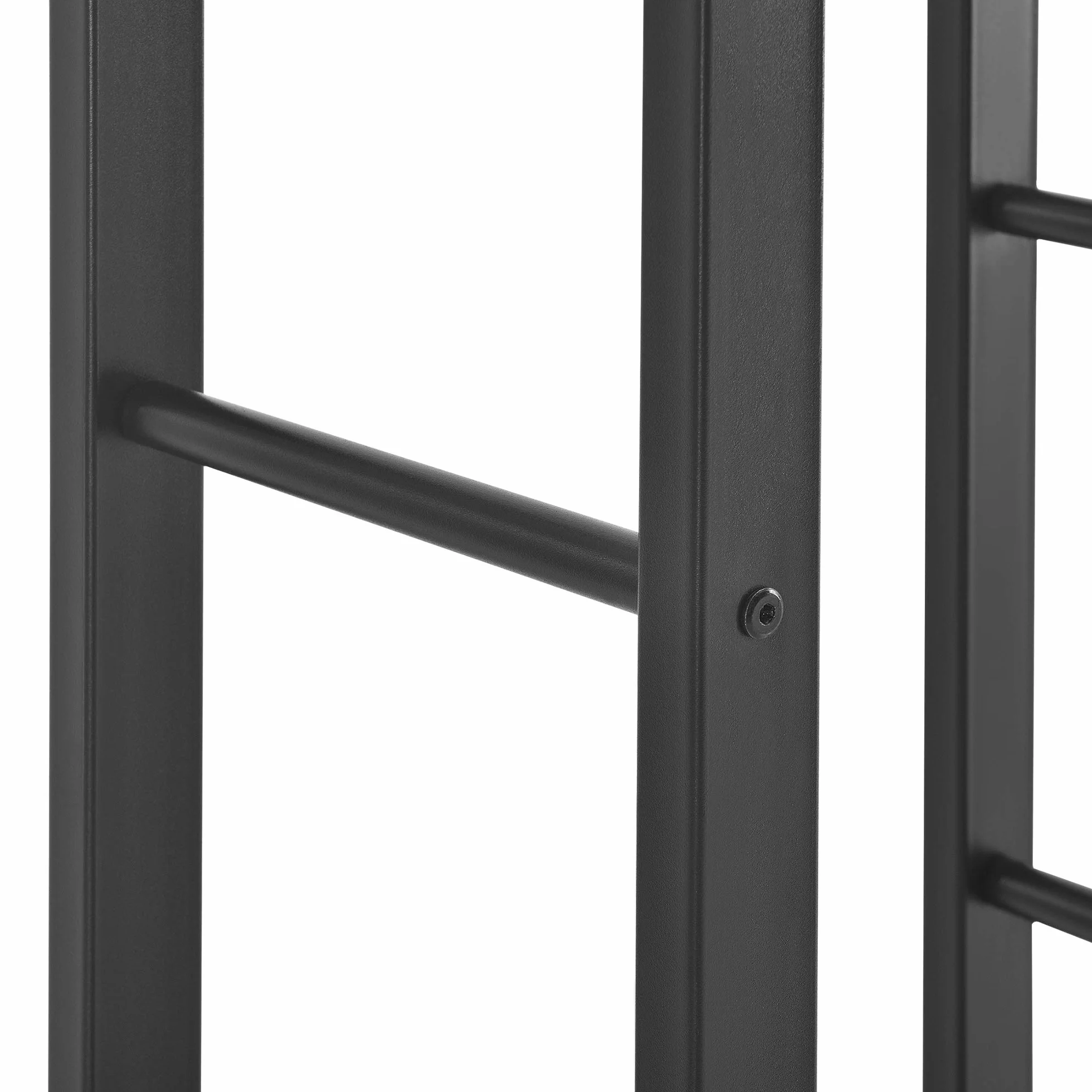 [en.casa] Regał na drewno kominkowe Täby, regał na drewno opałowe, do użytku wewnątrz i na zewnątrz, metalowy, 100 x 25 x 100 cm, stojak na drewno opałowe, stojak na drewno kominkowe, czarny