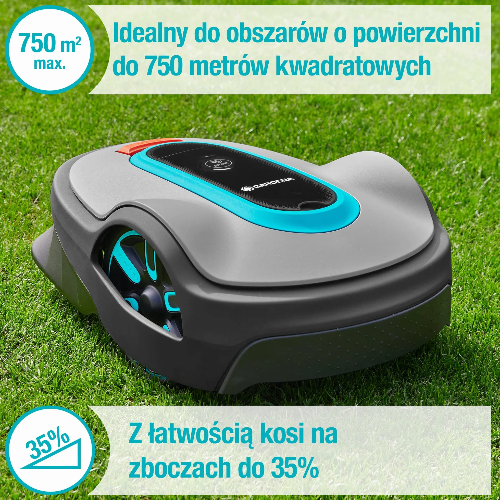 Gardena robot koszący SILENO life 750 do 750 m², Bluetooth, wersja PL