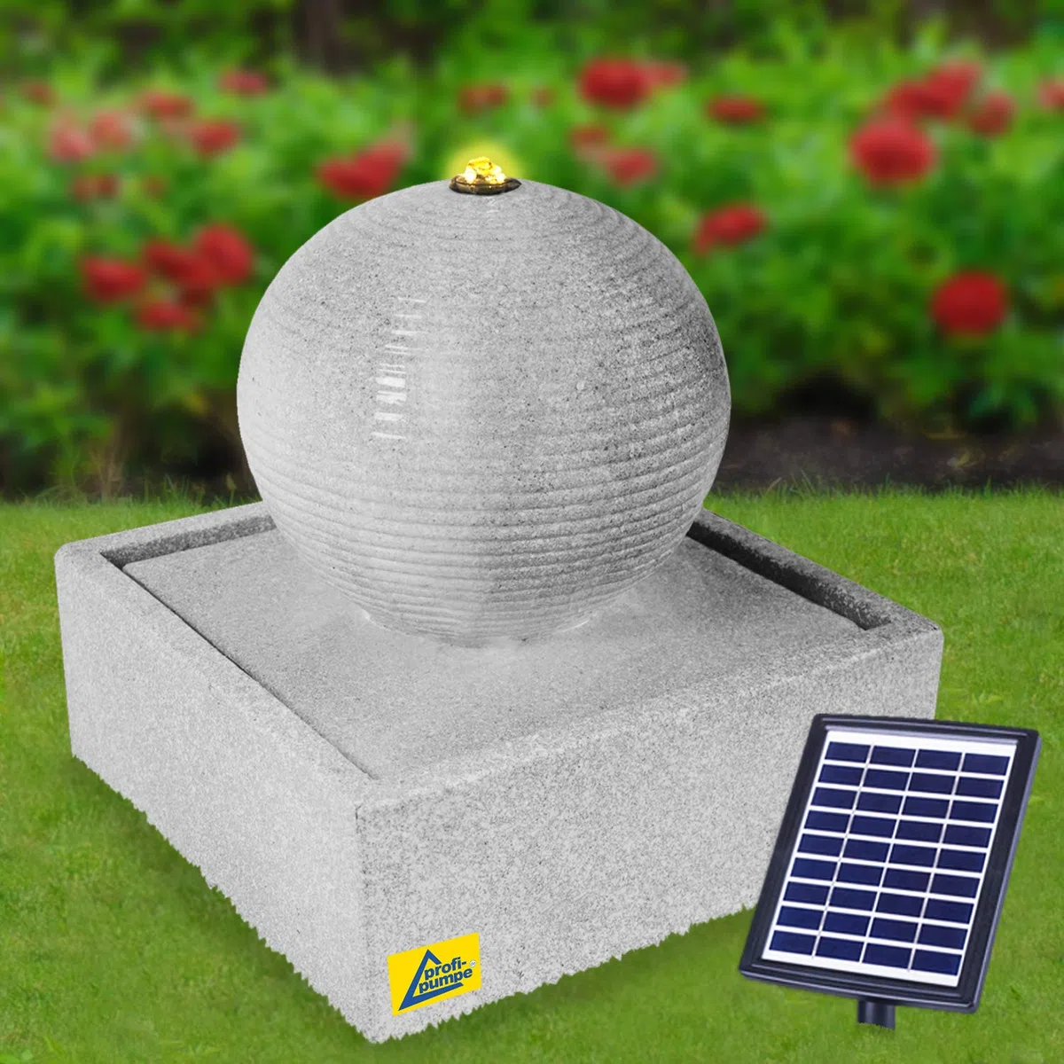 Solarna fontanna ogrodowa z oświetleniem LED, dekoracja ogrodowa, pompa z żywicy poliestrowej
