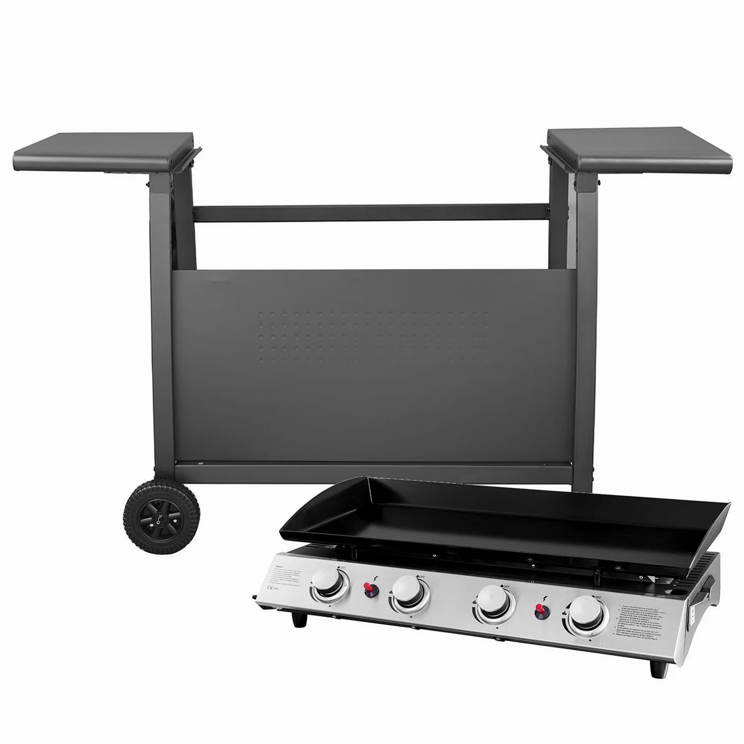Happy Garden Gas-Plancha Valencia – 4 palniki, 10 kW + wózek