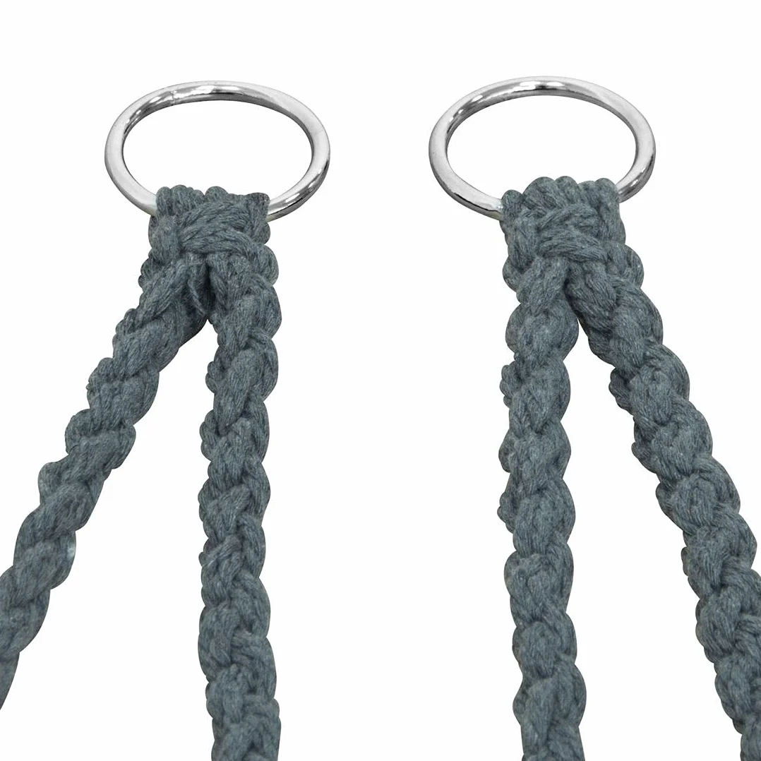 yourGEAR Boracay fotel wiszący z tapicerką siedziska w kolorze szarym lub beżowym – maks. 240 kg, huśtawka wisząca 360° Swing Chair, fotel wiszący [szary]