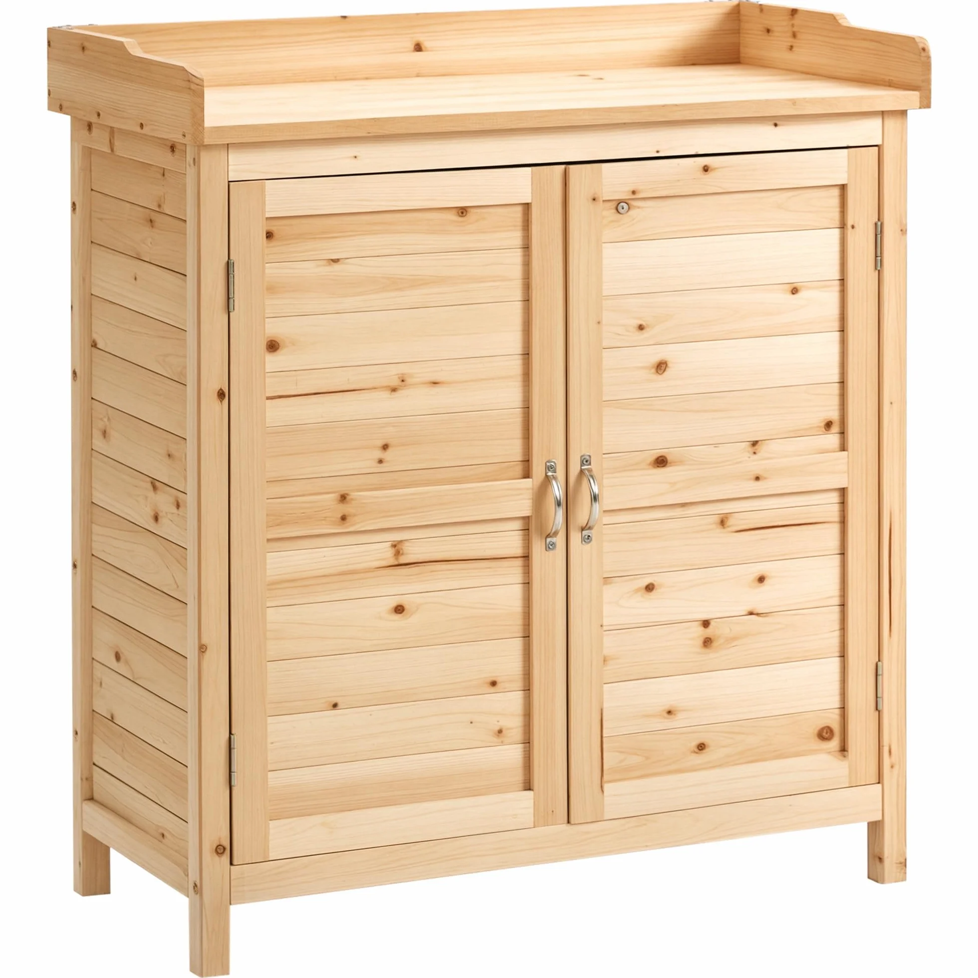 Outsunny Szafka ogrodowa z narzędziami stojącymi 83L x 40 x 92H cm Naturalny