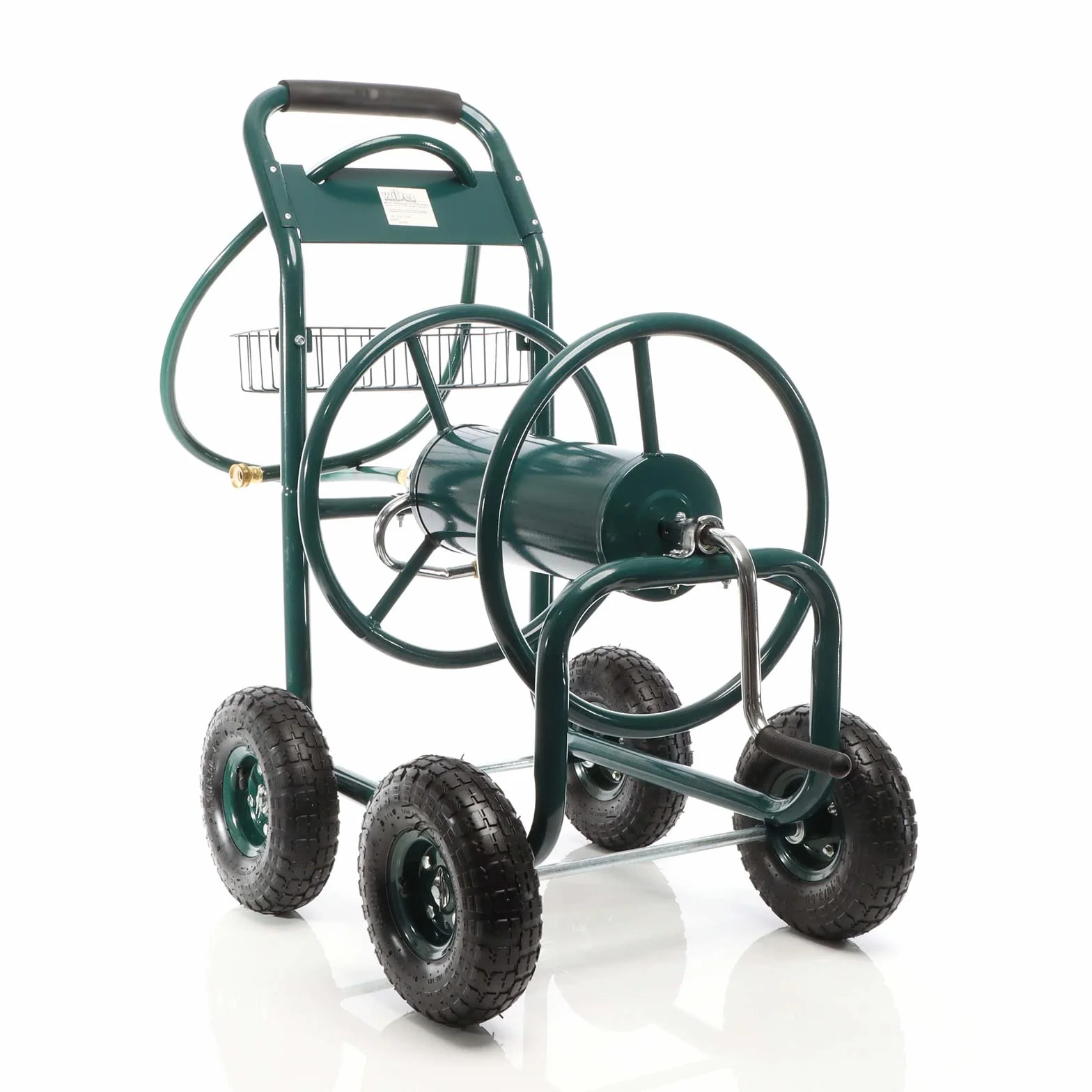 Wózek z bębnem na wąż Wiltec bez węża, bęben na wąż ogrodowy 3/4" (19 mm) do 70 m, z oponą Ø 25 cm Wózek z bębnem na wąż ogrodowy, bęben na wąż ogrodowy