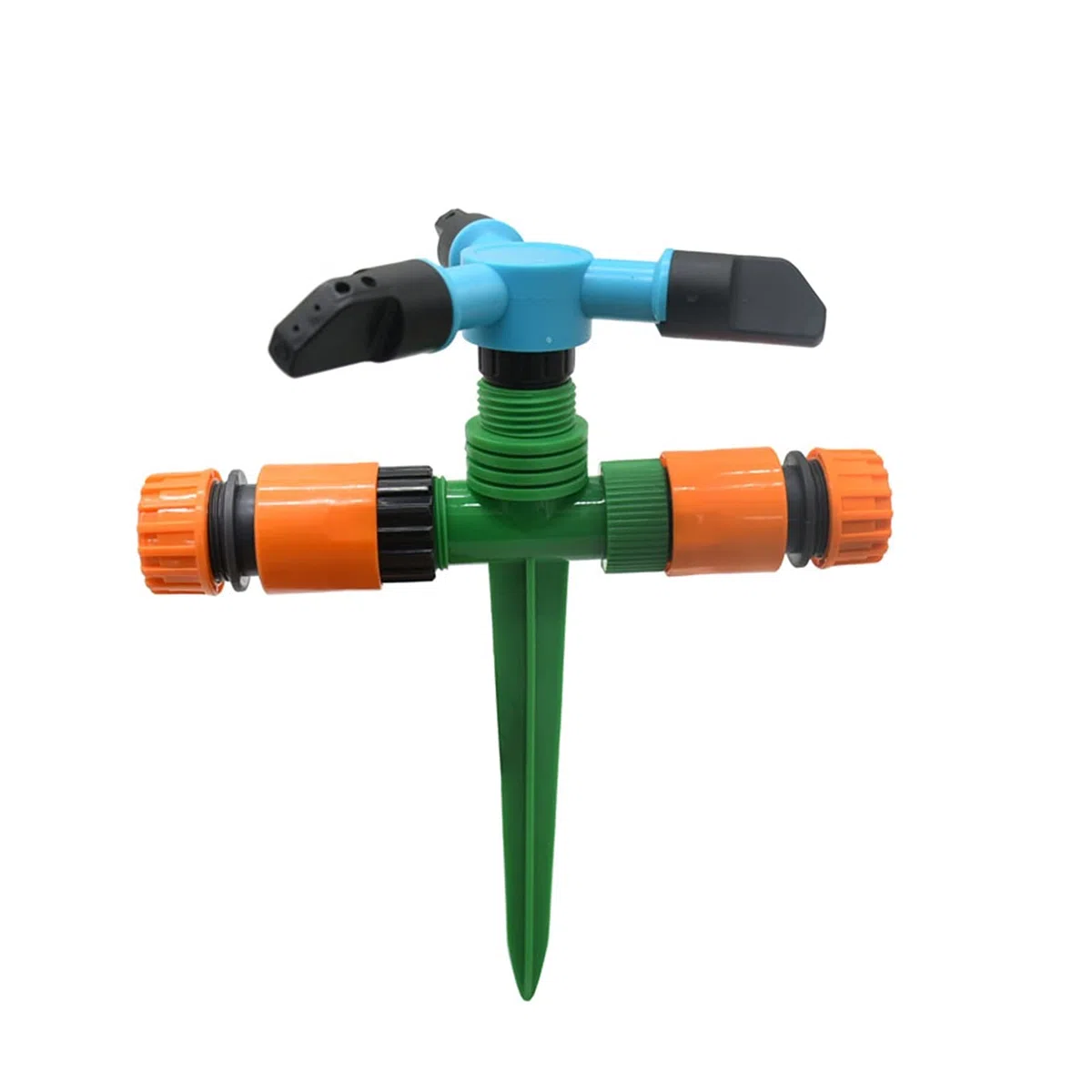 Zraszacze podlewania armatury rur 3 ARM Lawn Podlewanie Zraszacz do nawadniania, Regulowany obrotowy Zraszacz, Odpowiedni do 1/2 "3/4" Garden Wąż Rolniczy Trawa 6 sztuk (Color : 1I2 to 1I2 hose)