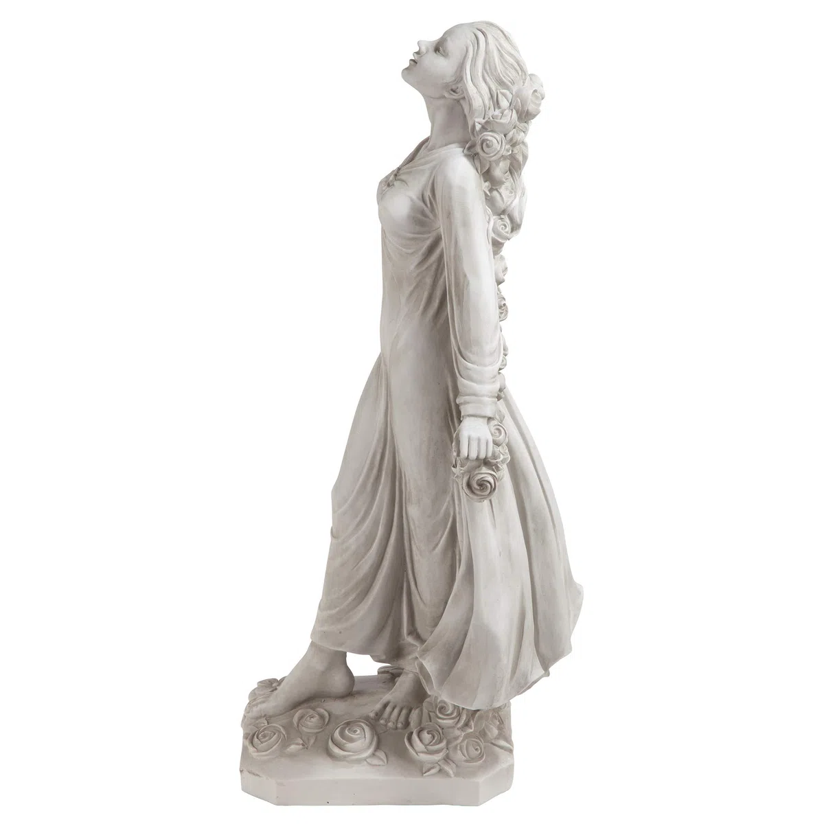 Design Toscano KY47018 Flora Boska Patronka Ogrodów Rzymska Statua, 77,5 cm, żywica poliestrowa, antyczny kamień