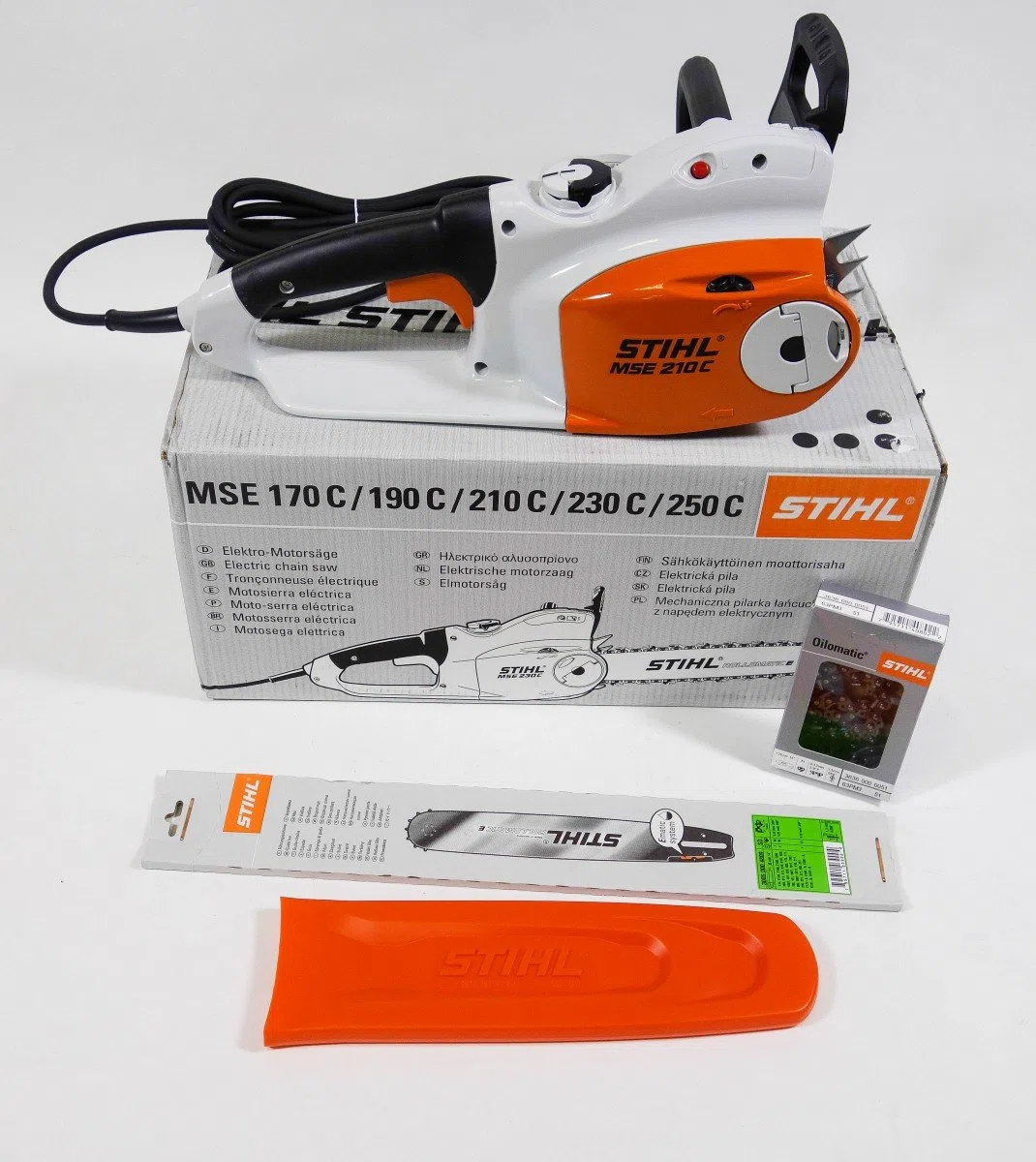 Stihl MSE 210 C-BQ piła elektryczna 2,1 kW z szybkim napięciem łańcucha 350 mm/14'