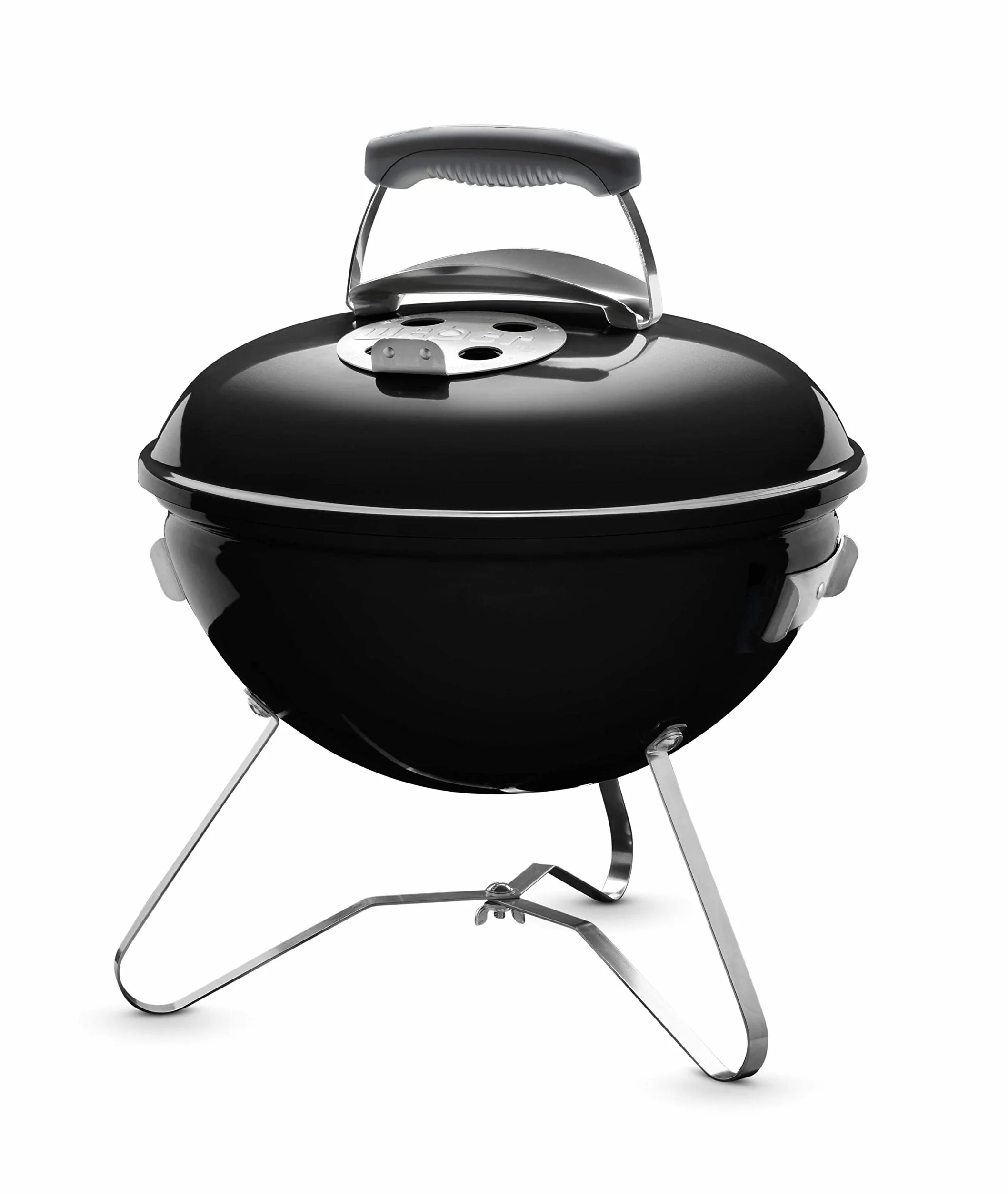 Weber Smokey Joe Original Grill węglowy Ø 37 cm, przenośny grill BBQ z emaliowaną pokrywą - Czarny