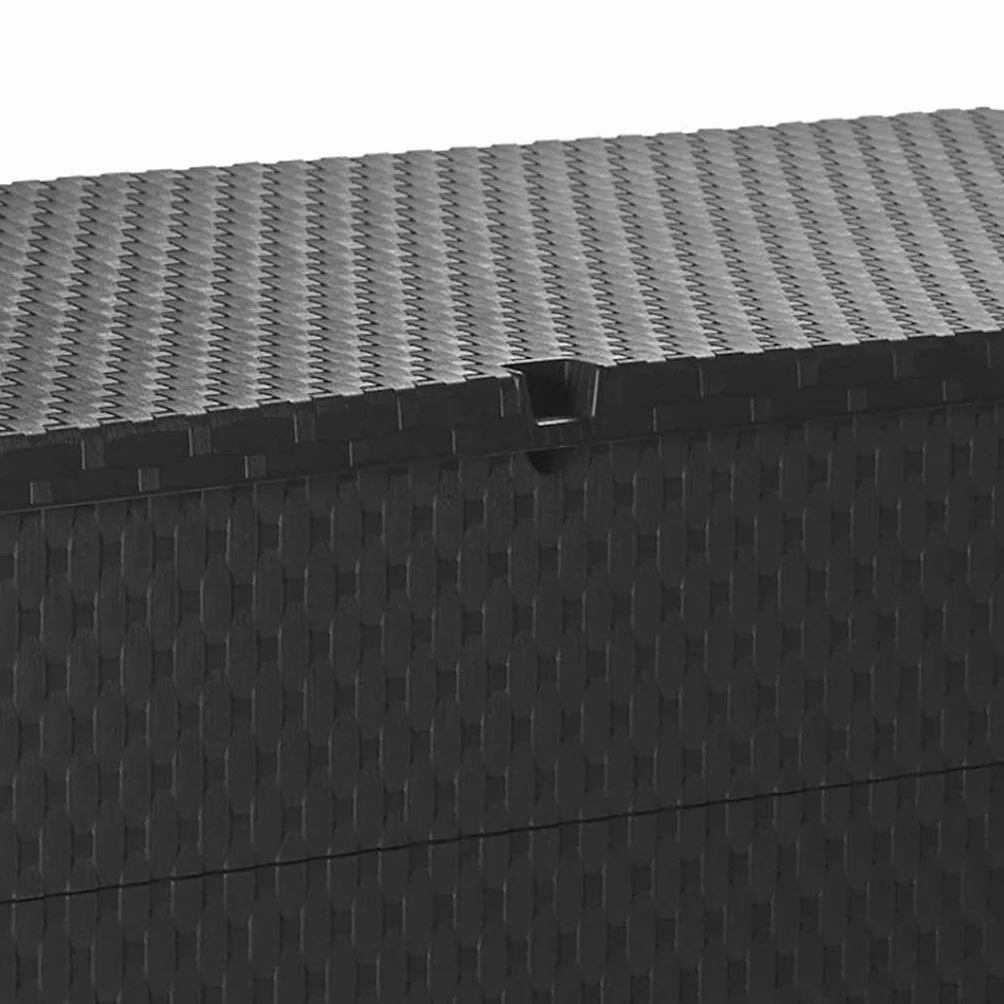 vidaXL Skrzynia ogrodowa, antracytowa, 120x56x63 cm, rattan PP