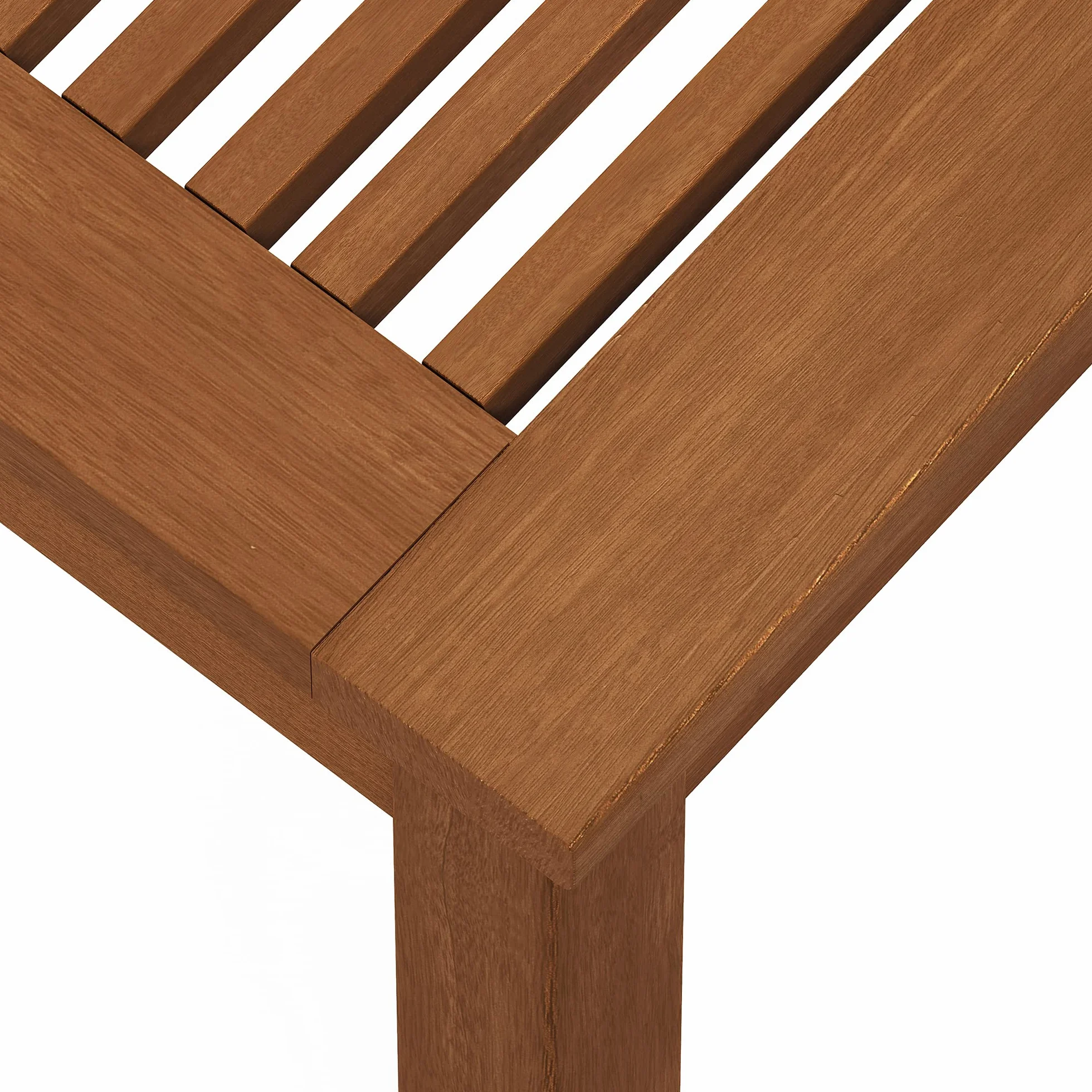 Furinno Ławka z twardego drewna Promo bez pleców z oleju tekowego, drewno, naturalna, 99,82 (szer.) x 46,99 (wys.) x 30,23 (gł.) cm