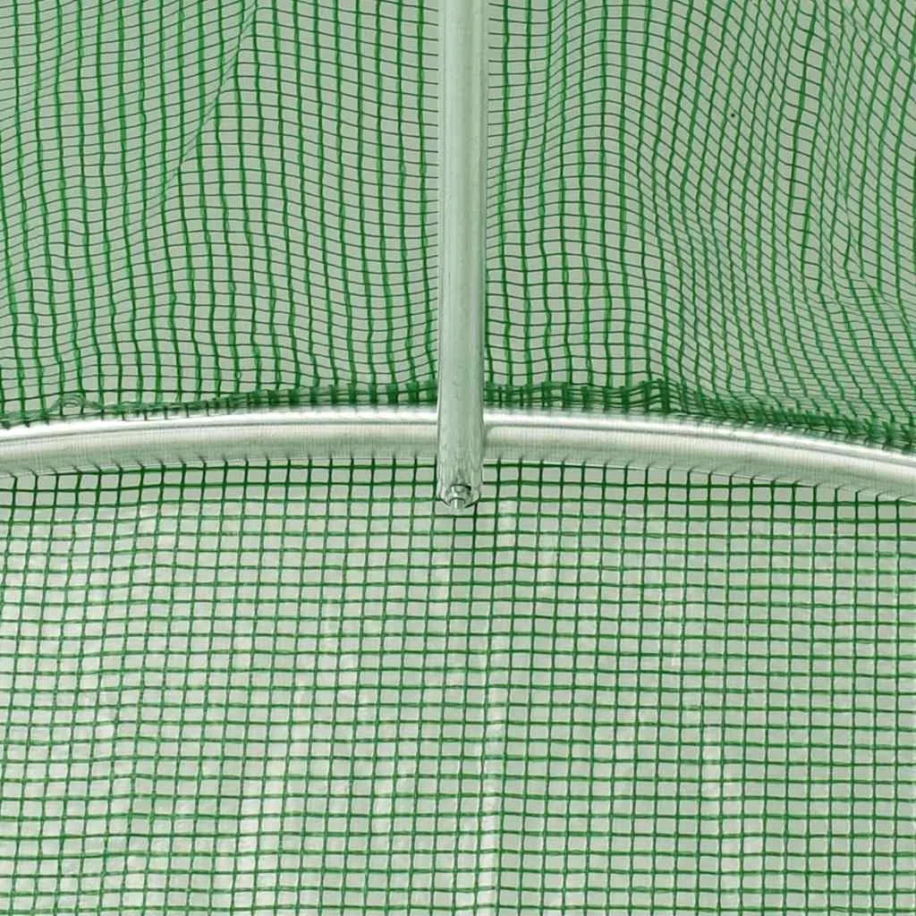 Szklarnia, domek do uprawy pomidorów, tunel foliowy 45 m², 15 x 3 x 2 m, z 20 oknami bocznymi, tkanina siatkowa PE o gramaturze 140 g/m², ocynkowana rama stalowa