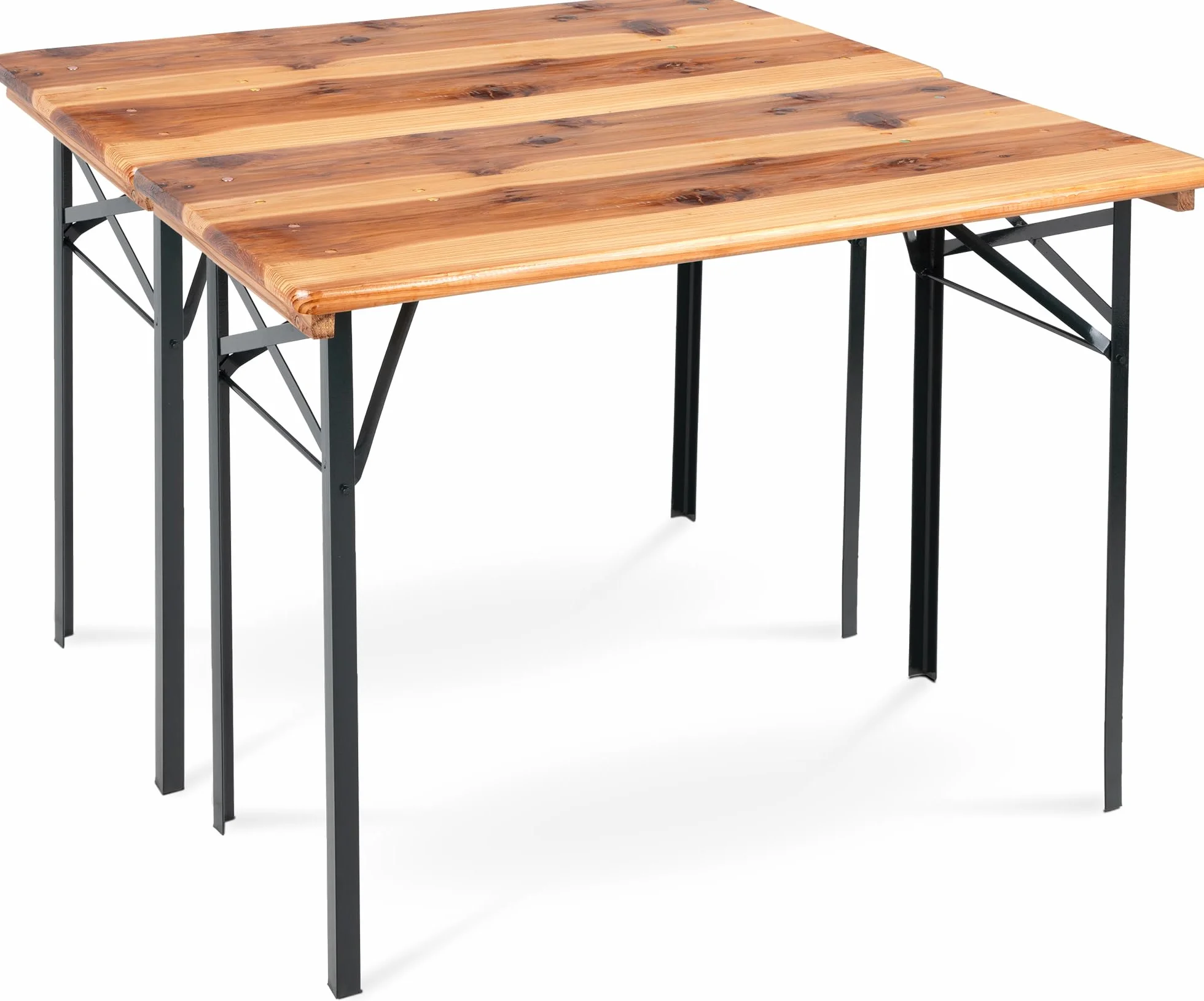 Stagecaptain BBT-117 Hirschgarten stół ogrodowy 117 cm - wytrzymały i krótki stół browarniczy (117 cm długości) - powierzchnia lakierowana - składany - łatwy do przechowywania i przenoszenia